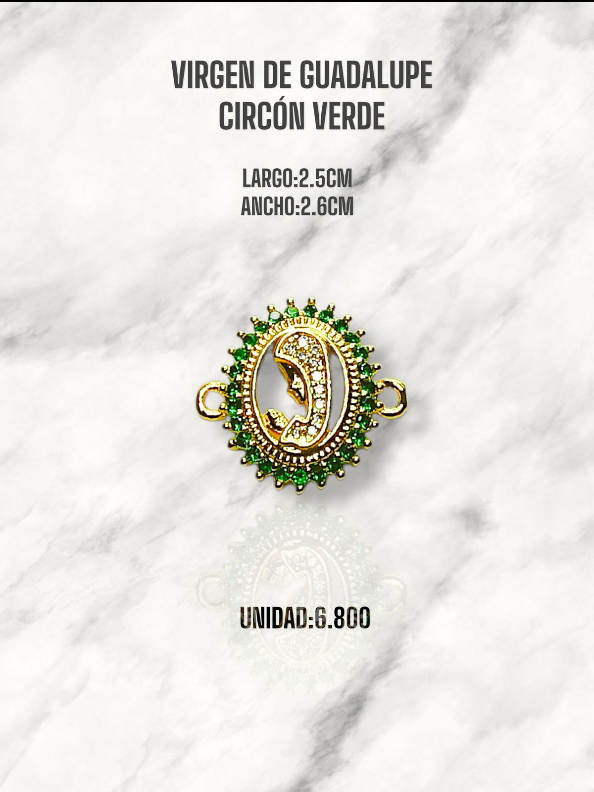 VIRGEN DE GUADALUPE CIRCON VERDE