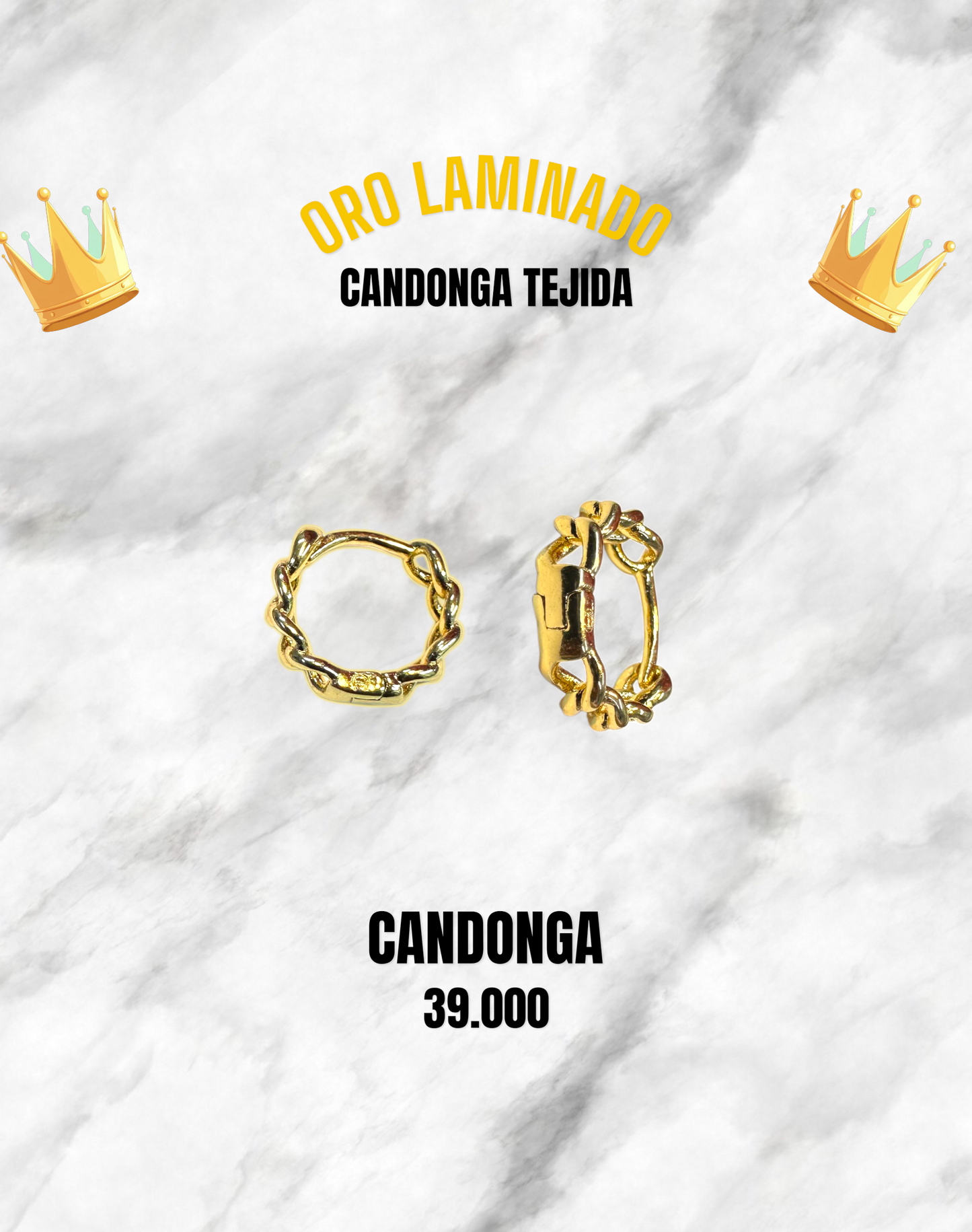 CANDONGA TEJIDA ORO LAMINADO