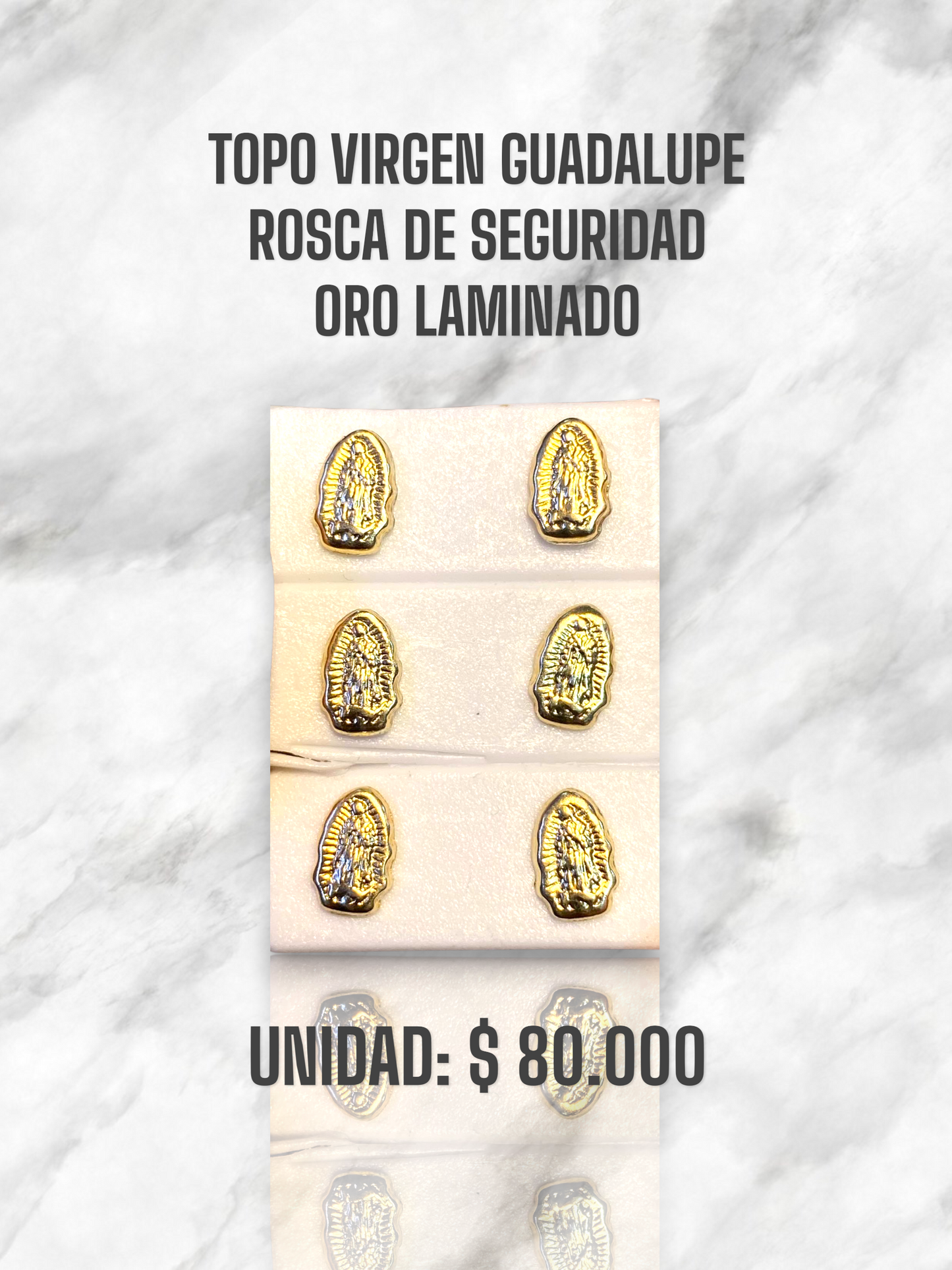 TOPO VIRGEN GUADALUPE ROSCA S. ORO LAMINADO