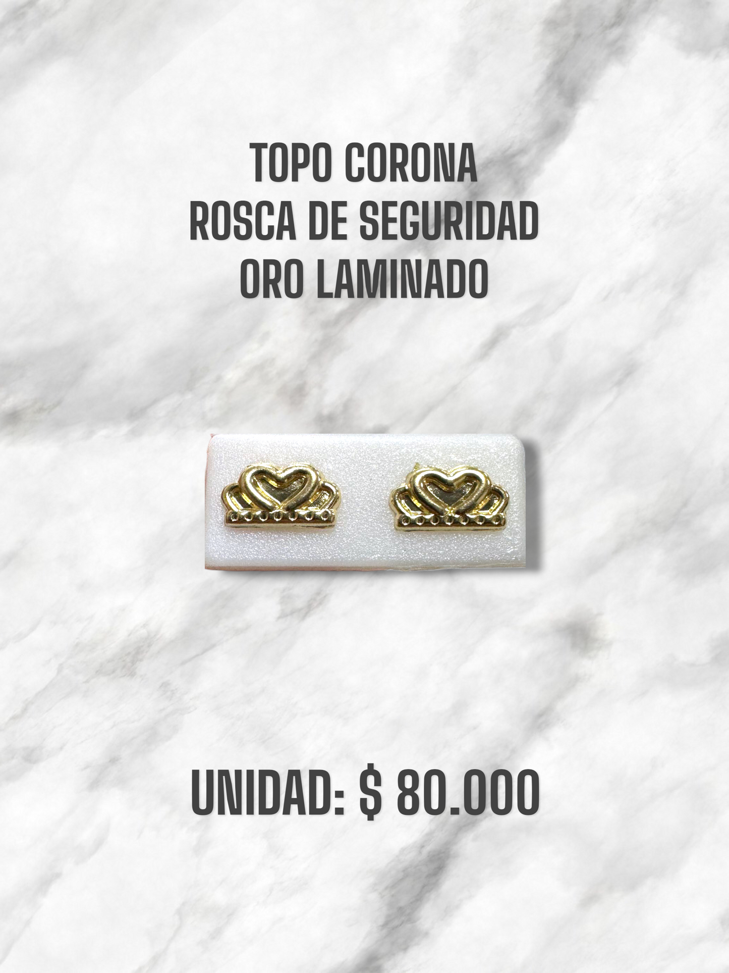 TOPO CORONA ROSCA S. ORO LAMINADO
