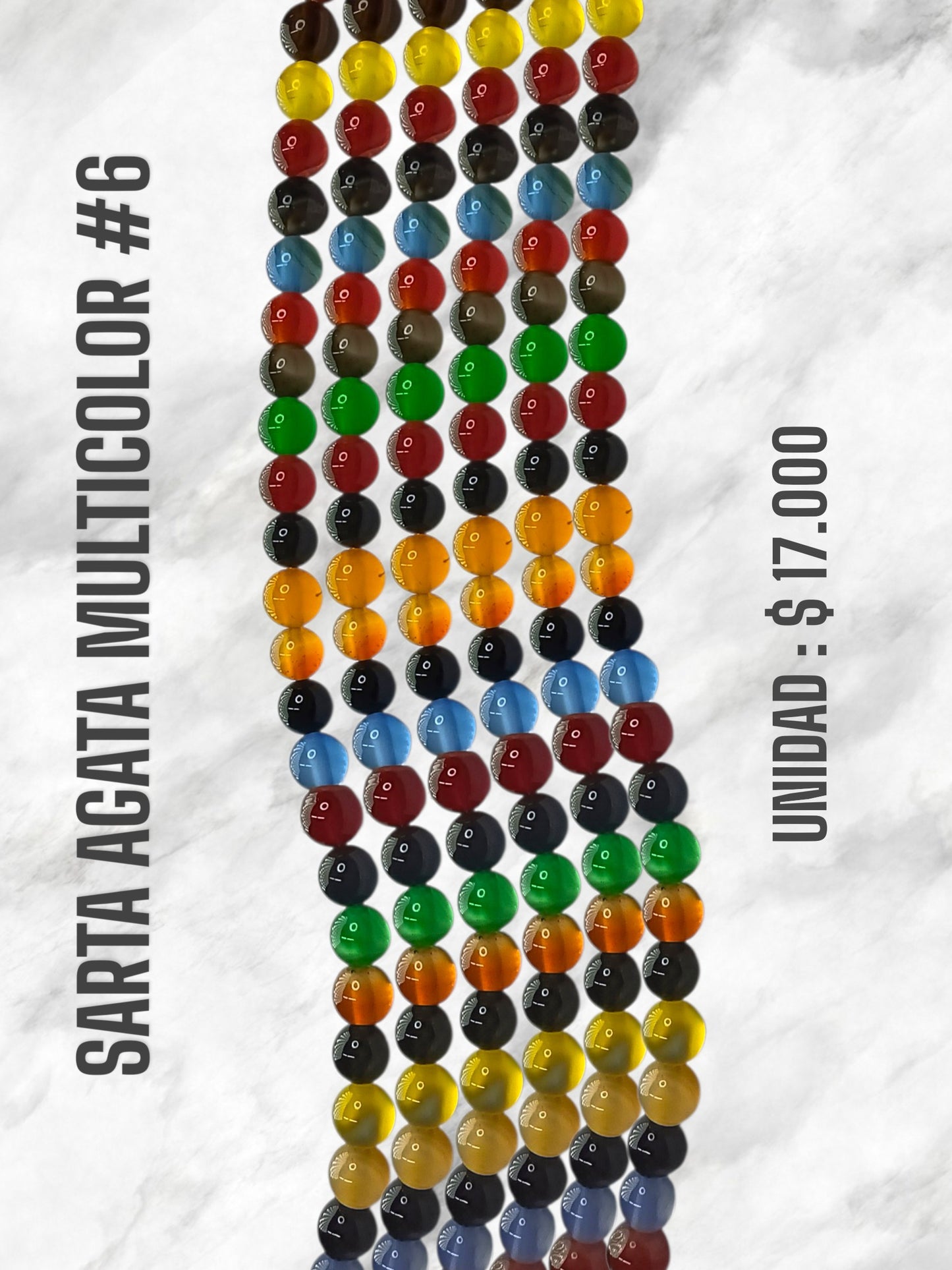 SARTA ÁGATA MULTICOLOR #6