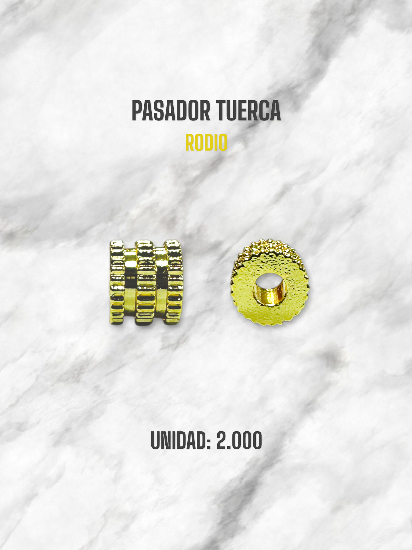 PASADOR TUERCA RODIO