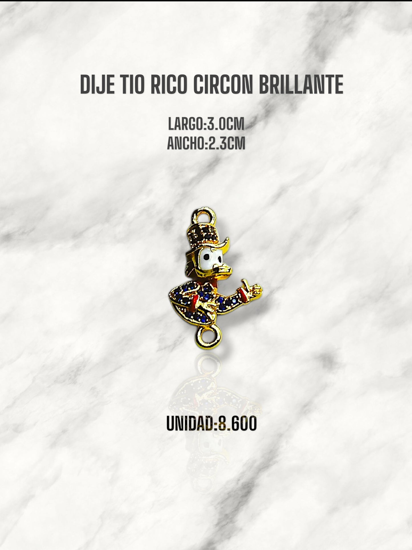 DIJE TIO RICO CIRCON BRILLANTE
