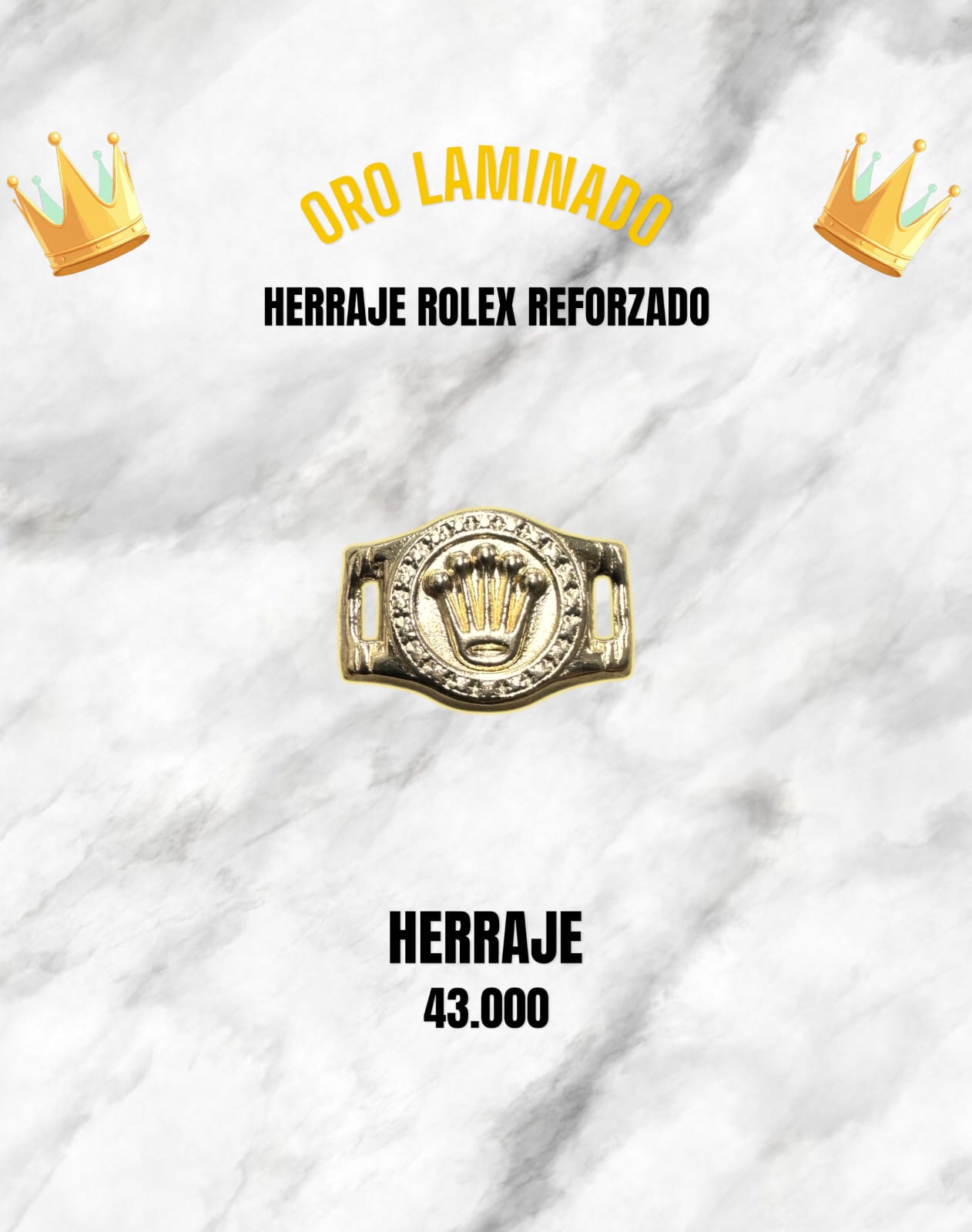 HERRAJE ROLEX REFORZADO ORO LAMINADO