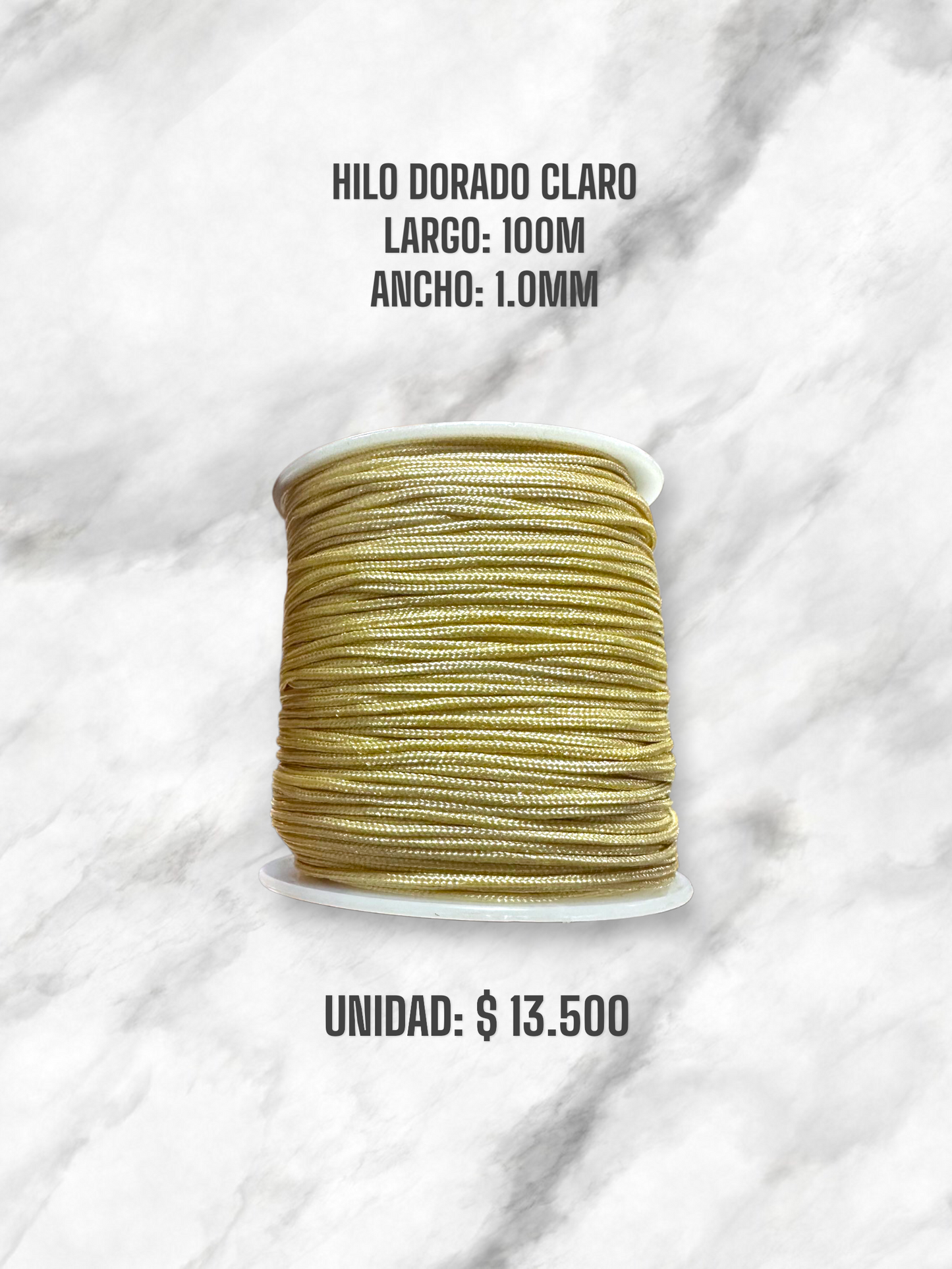 HILO DORADO CLARO 1.0MM 100M