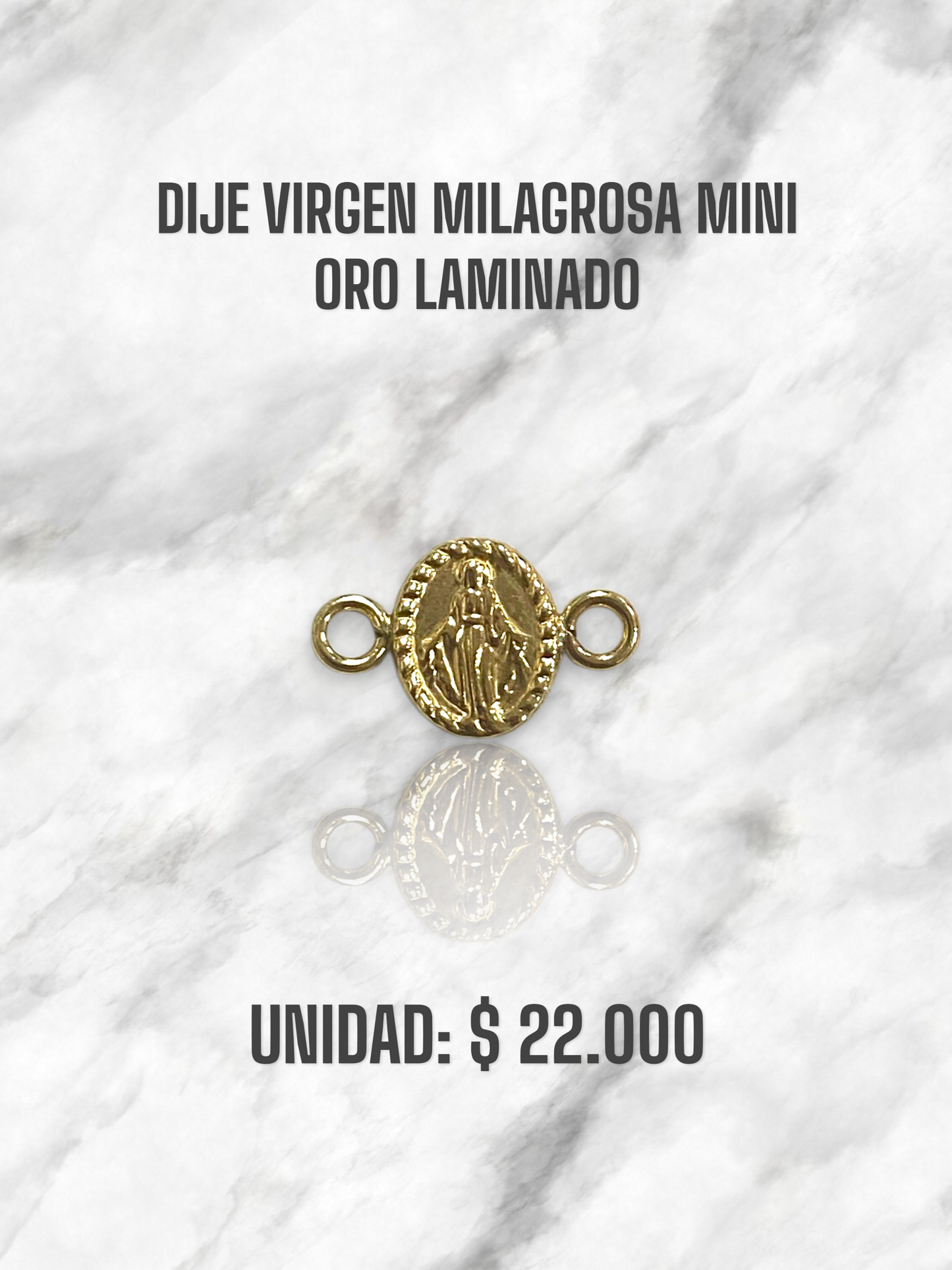 DIJE VIRGEN MILAGROSA MINIPULSO ORO LAMINADO