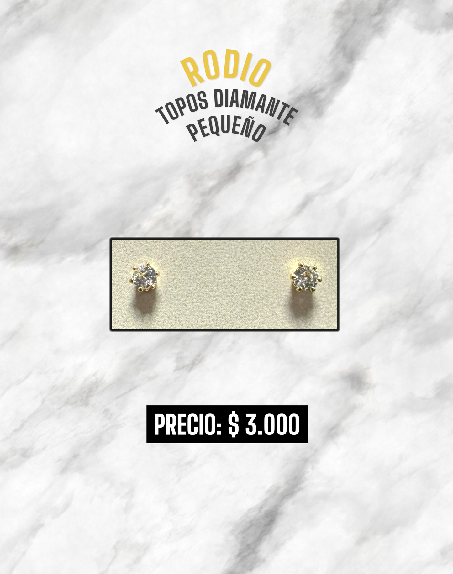 TOPO DIAMANTE RODIO