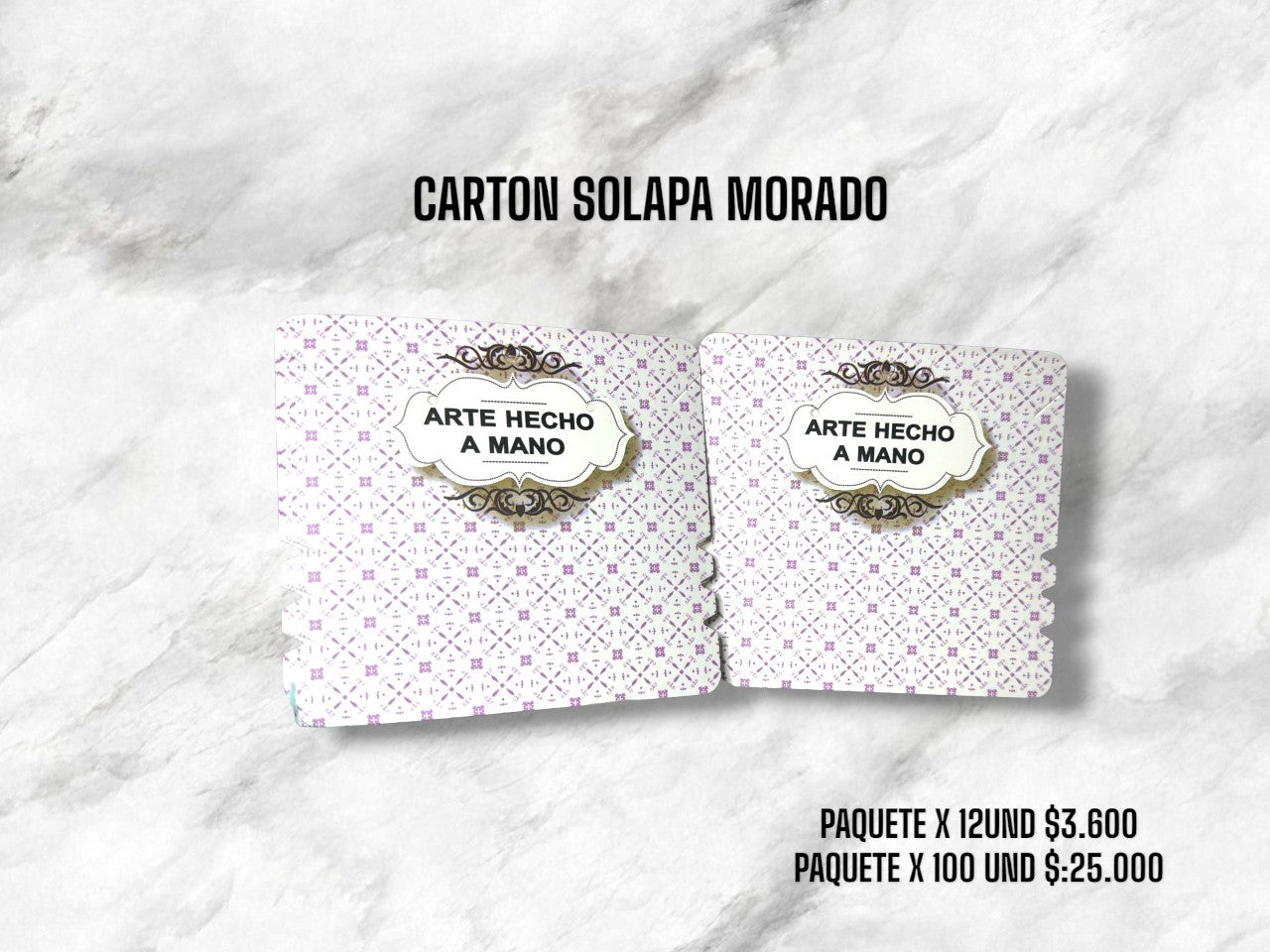 CARTON SOLAPA MORADO