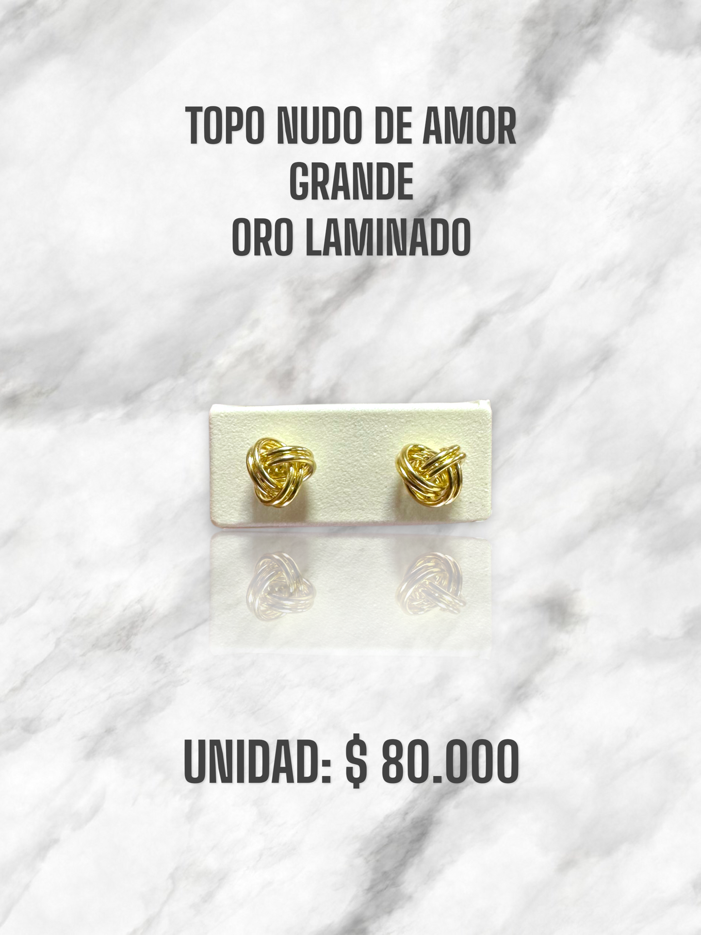 TOPO NUDO DE AMOR GRANDE ROSCA S. ORO LAMINADO