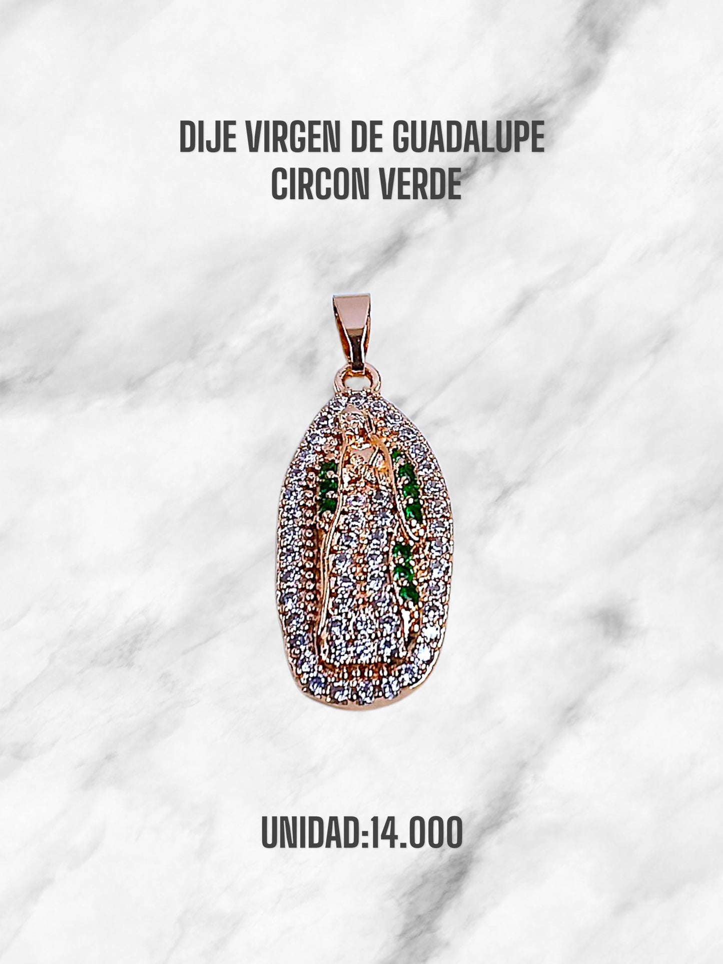 VIRGEN DE GUADALUPE CIRCON VERDE