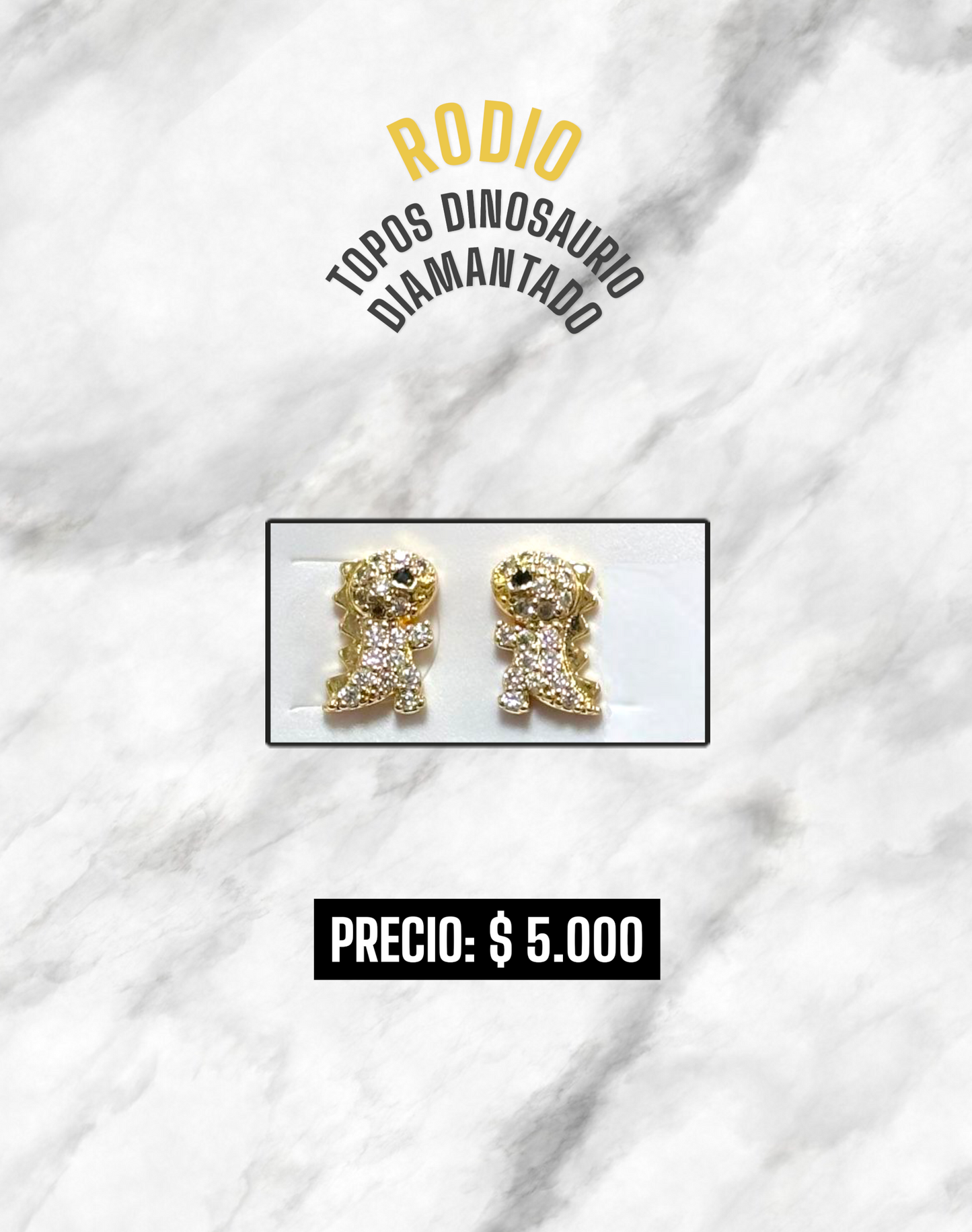 TOPOS DINOSAURIO DIAMANTADOS RODIO