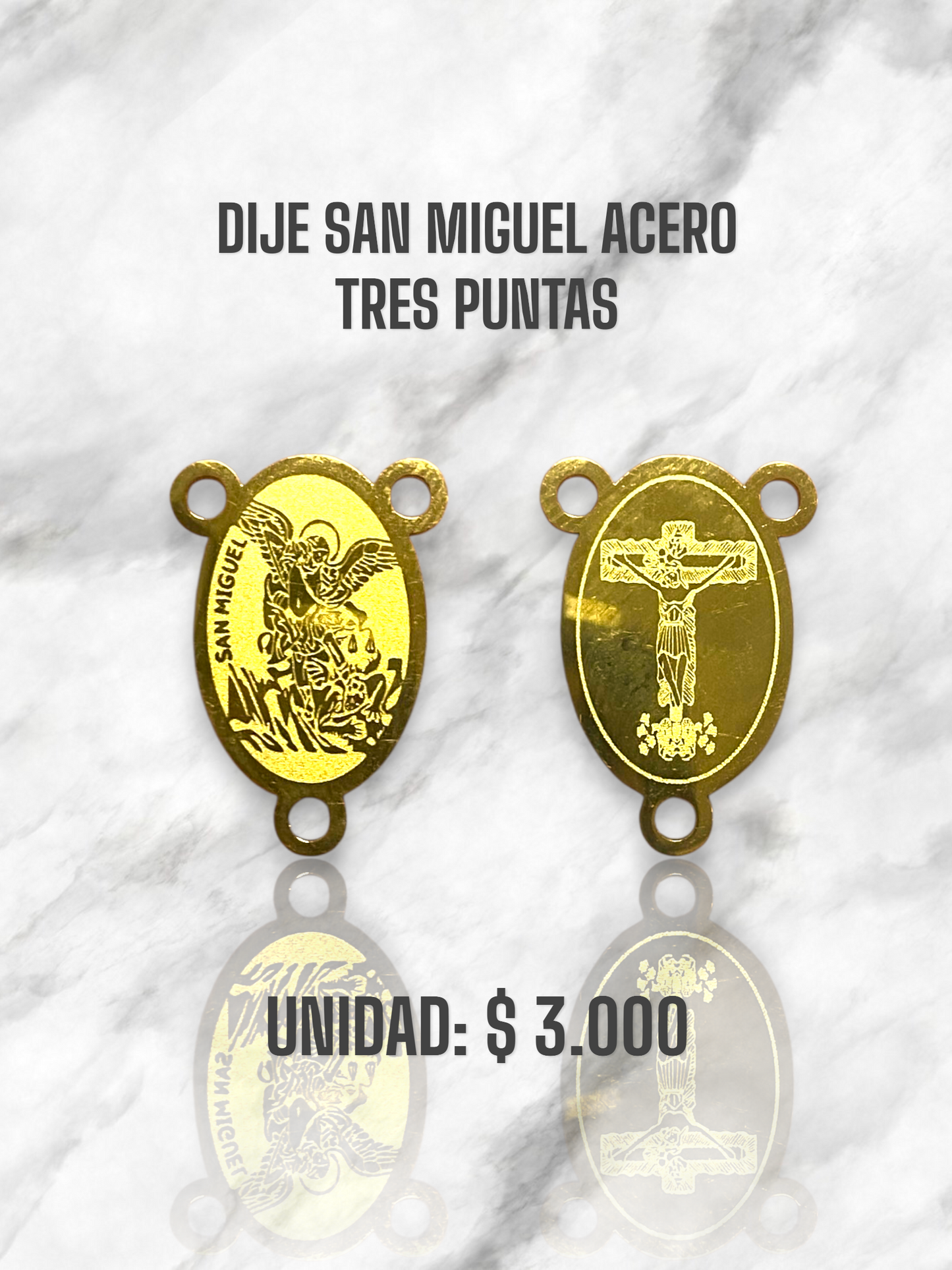 DIJE SAN MIGUEL TRES PUNTAS ACERO
