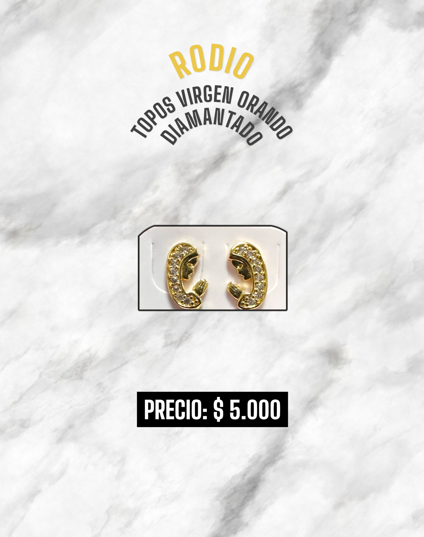 TOPO VIRGEN ORANDO DIAMANTADO RODIO