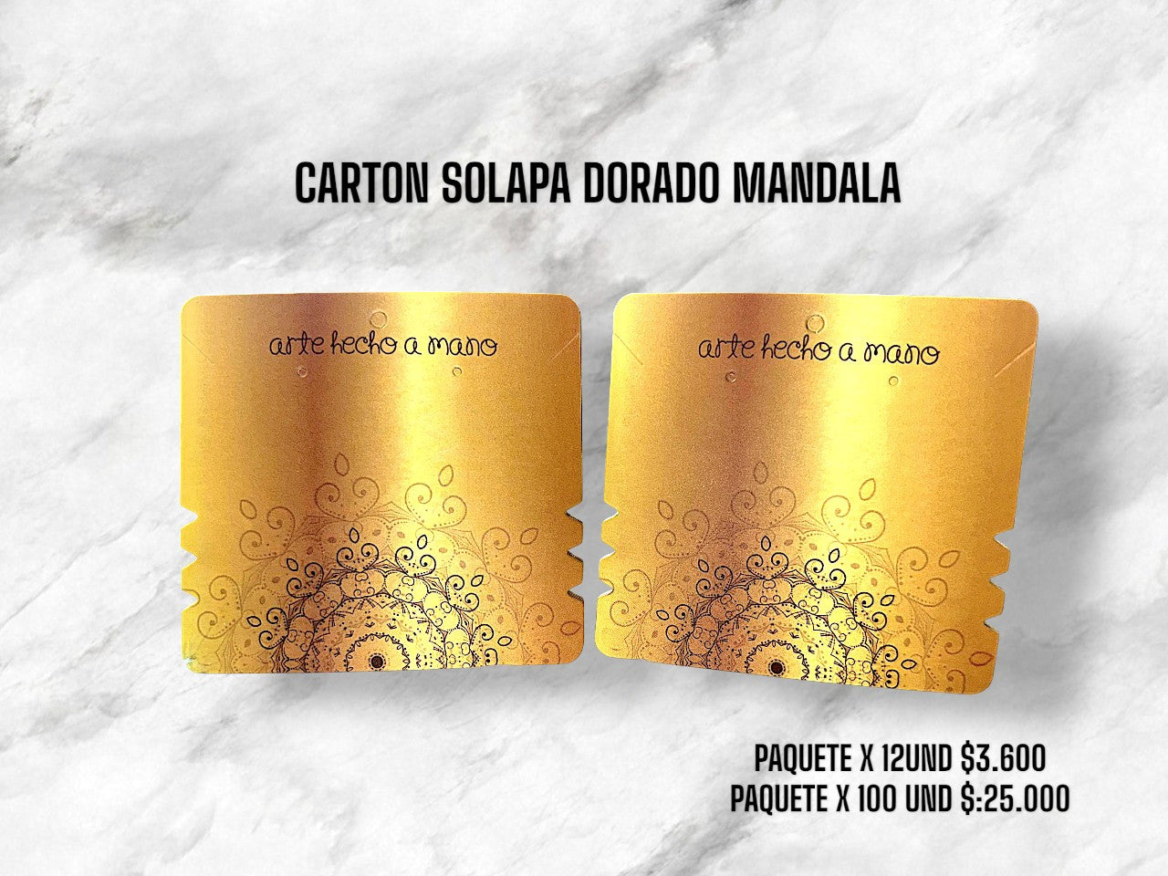 CARTON SOLAPA DORADA MANDALA