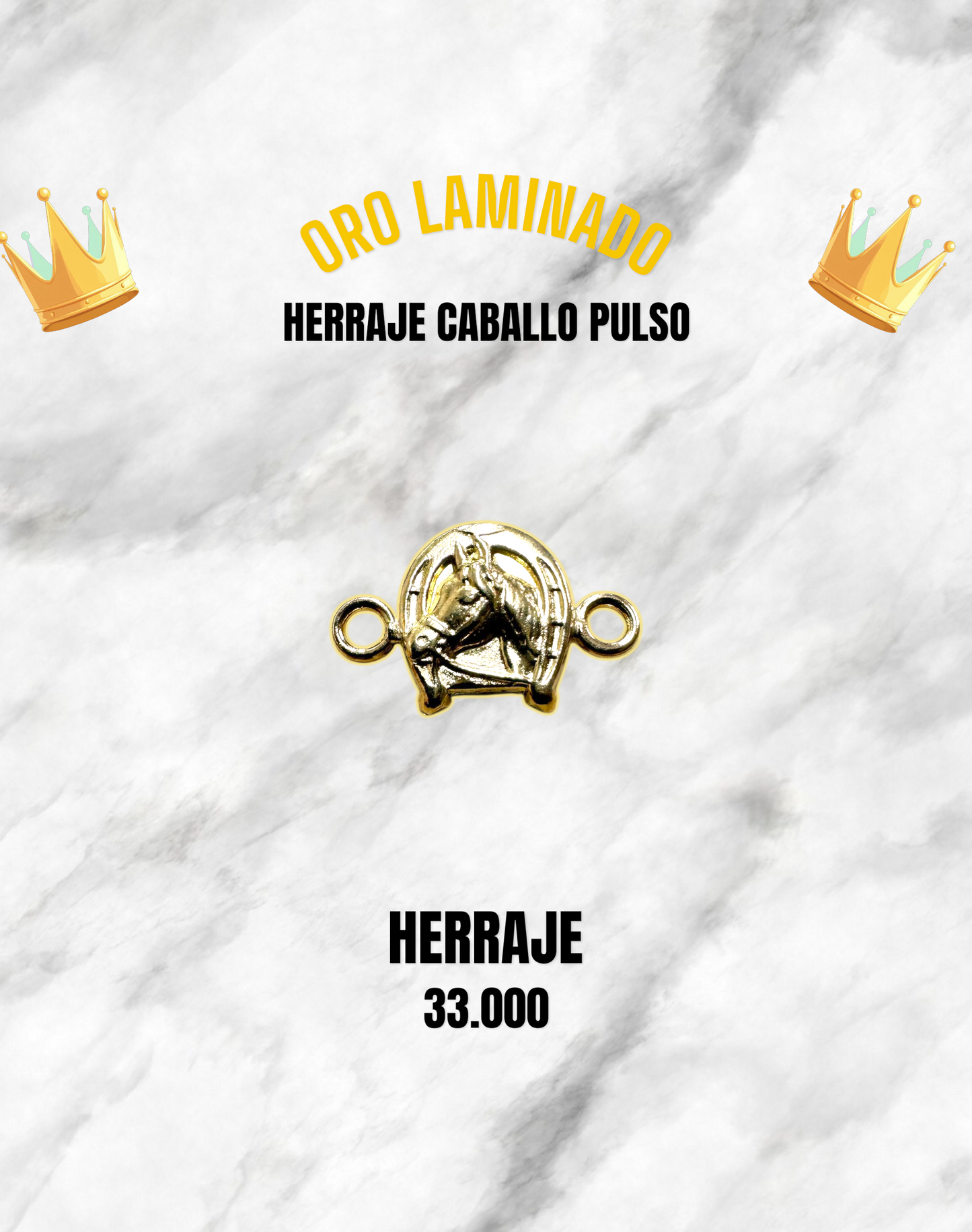 DIJE CABALLO PULSO ORO LAMINADO