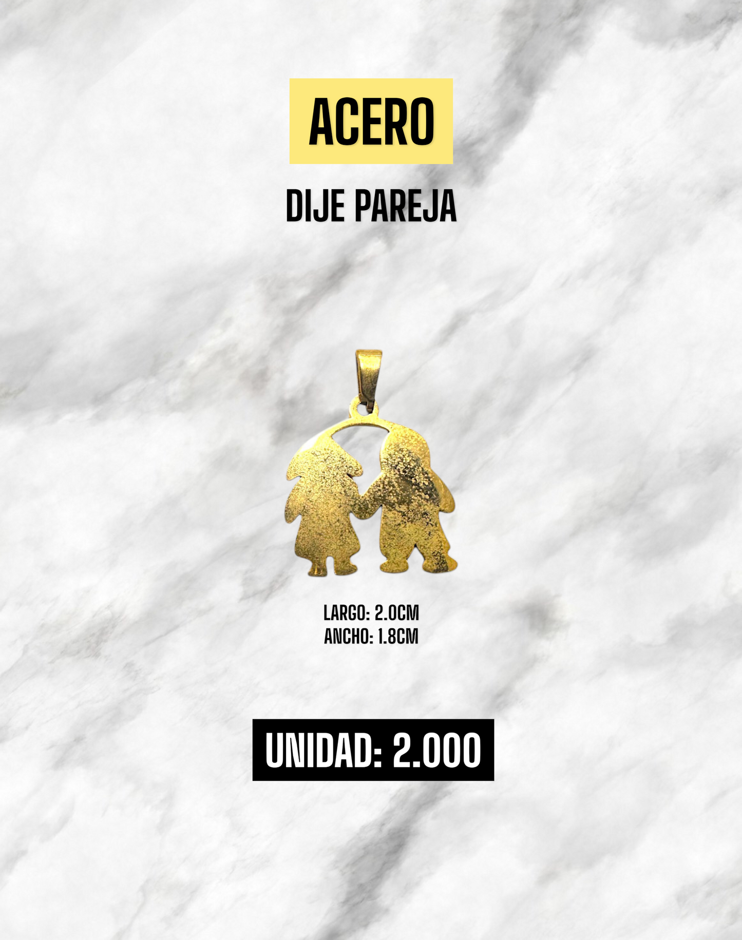 DIJE PAREJA ACERO