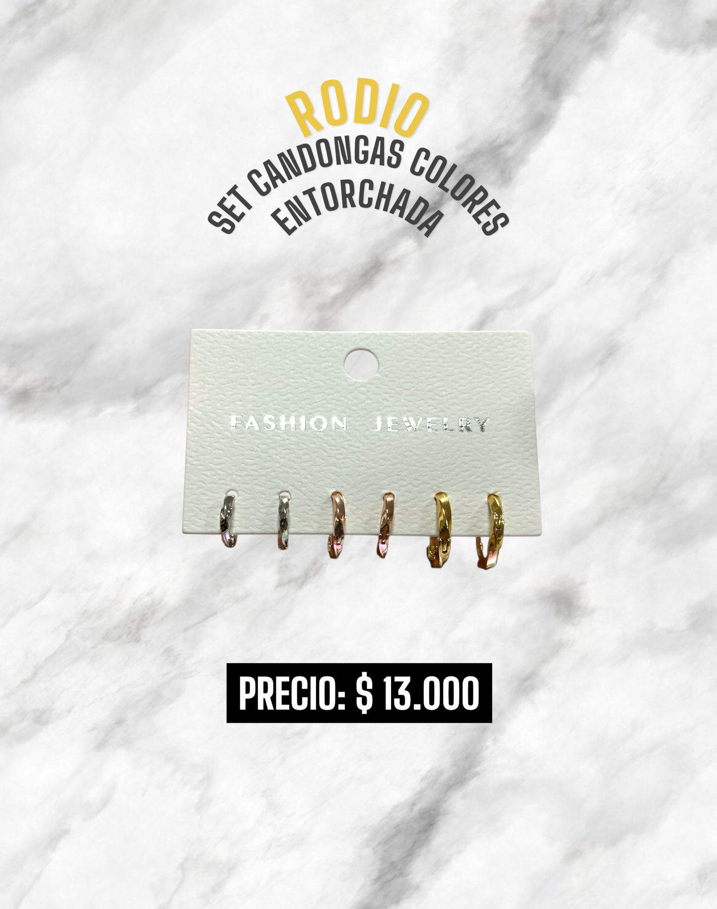 SET CANDONGAS ENTORCHADA MEDIANA COLORES RODIO