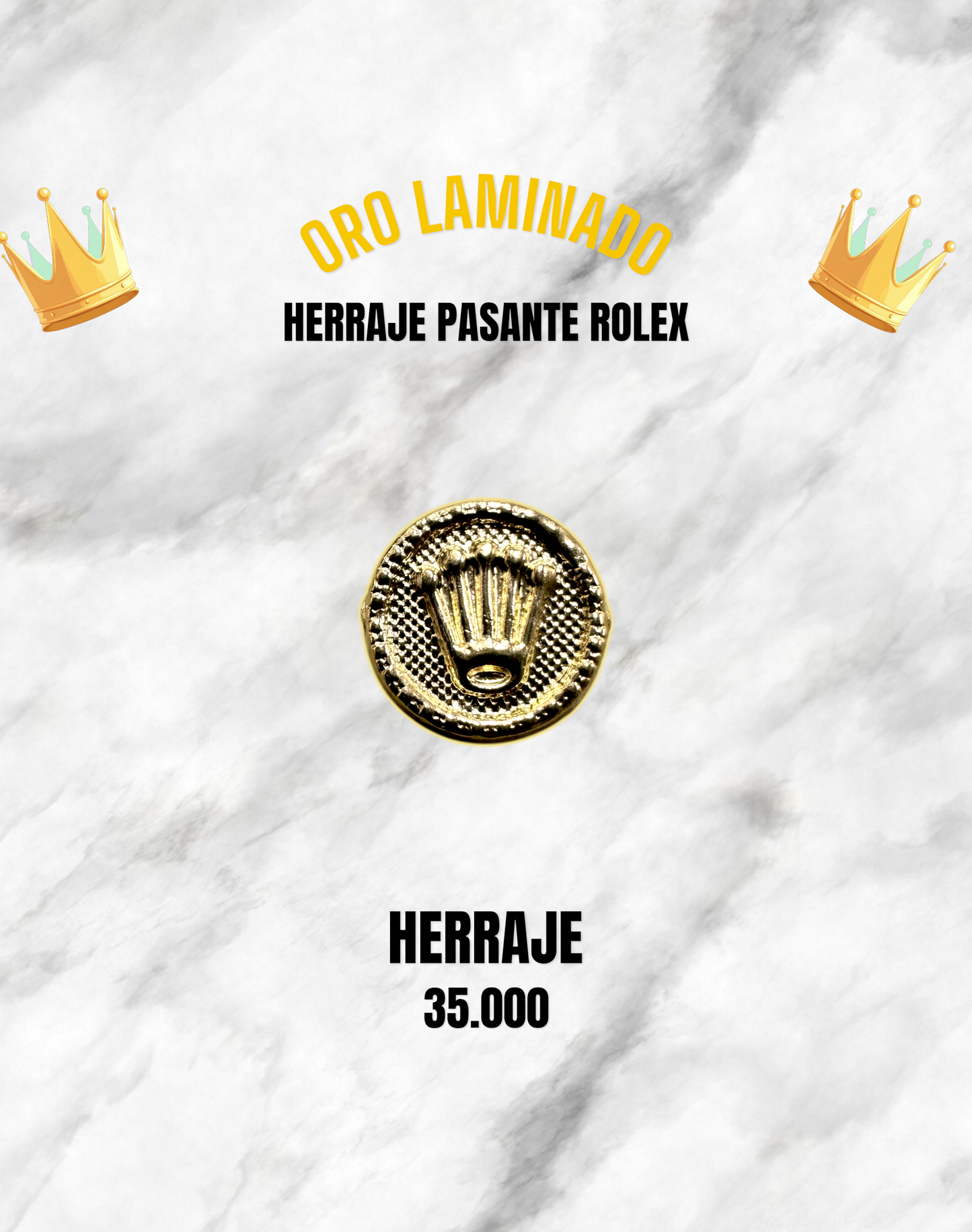 HERRAJE ROLEX PASANTE ORO LAMINADO