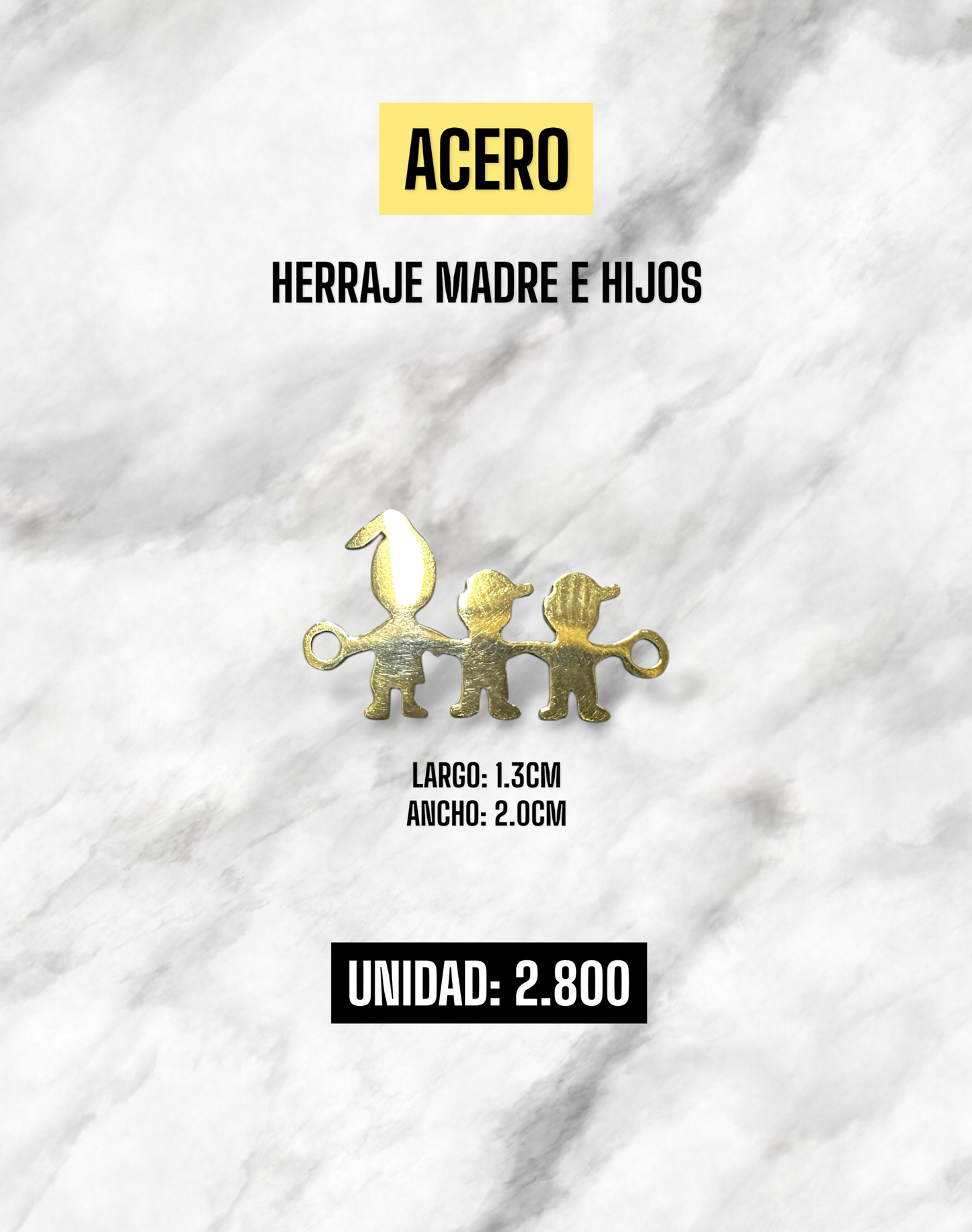 HERRAJE MADRE E HIJOS ACERO