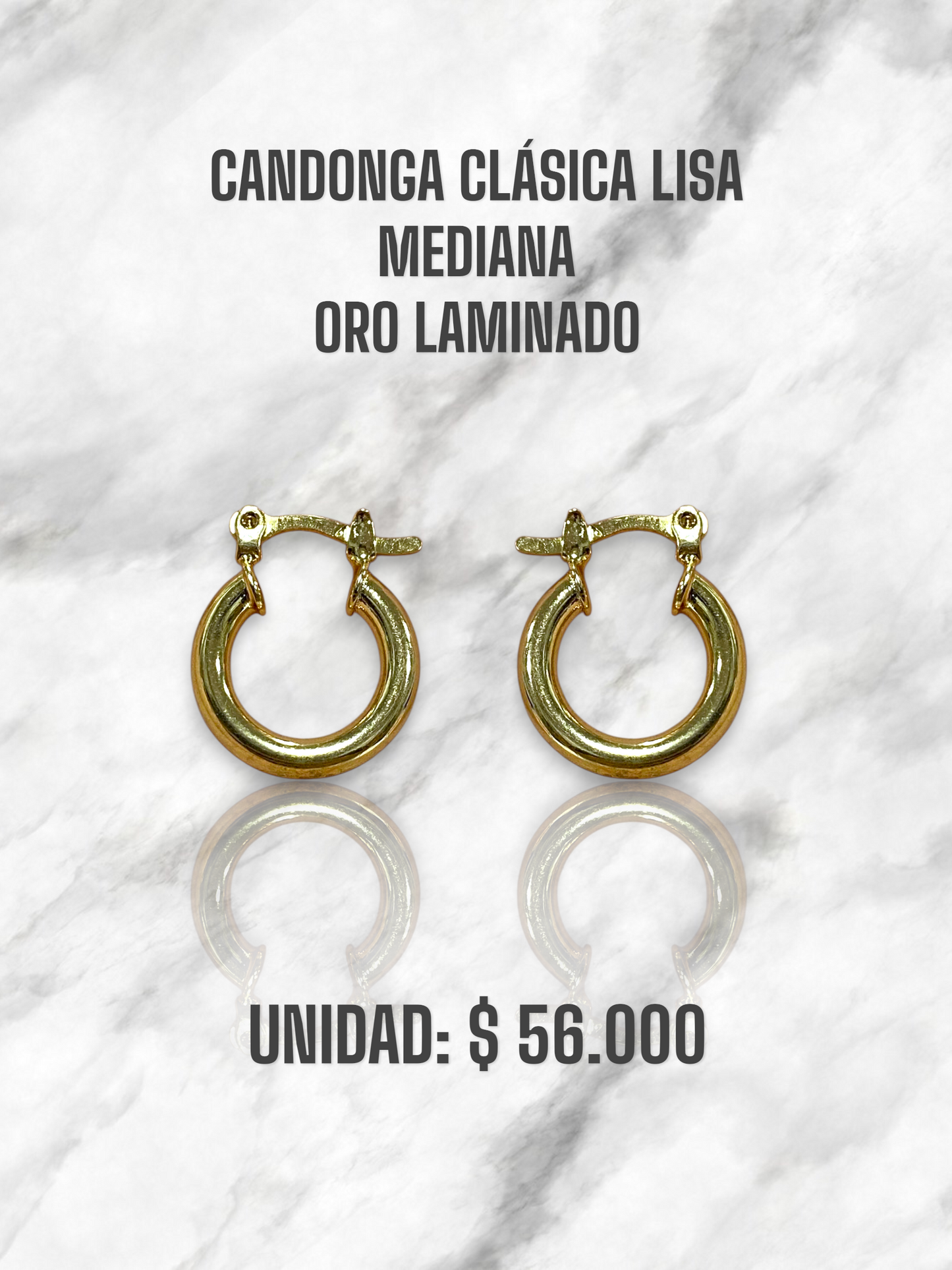 CANDONGA CLÁSICA MEDIANA ORO LAMINADO