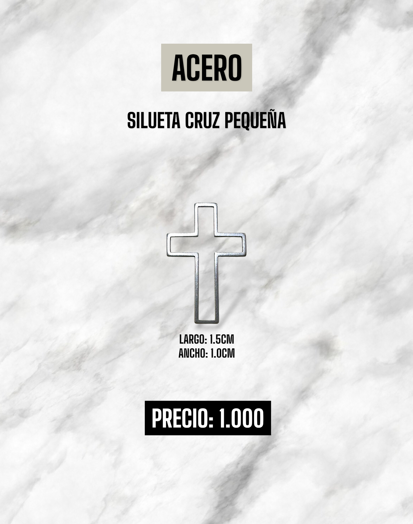 SILUETA CRUZ ACERO