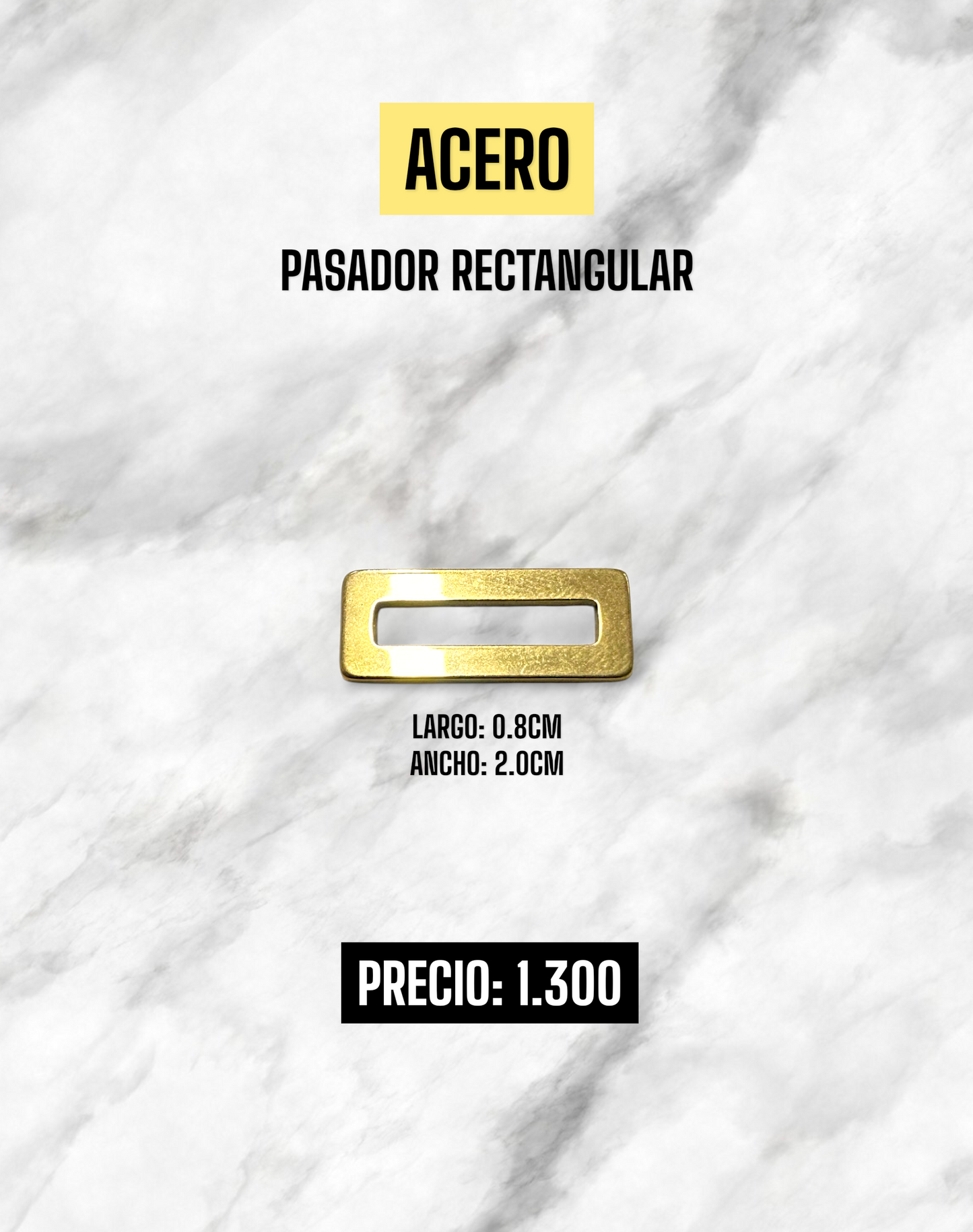 PASADOR RECTANGULAR ACERO