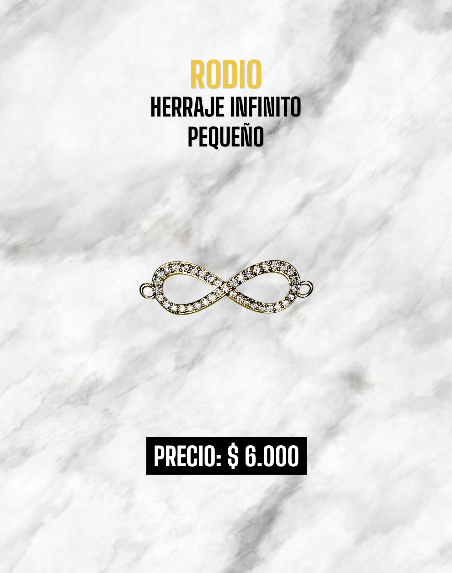 HERRAJE INFINITO PEQUEÑO RODIO