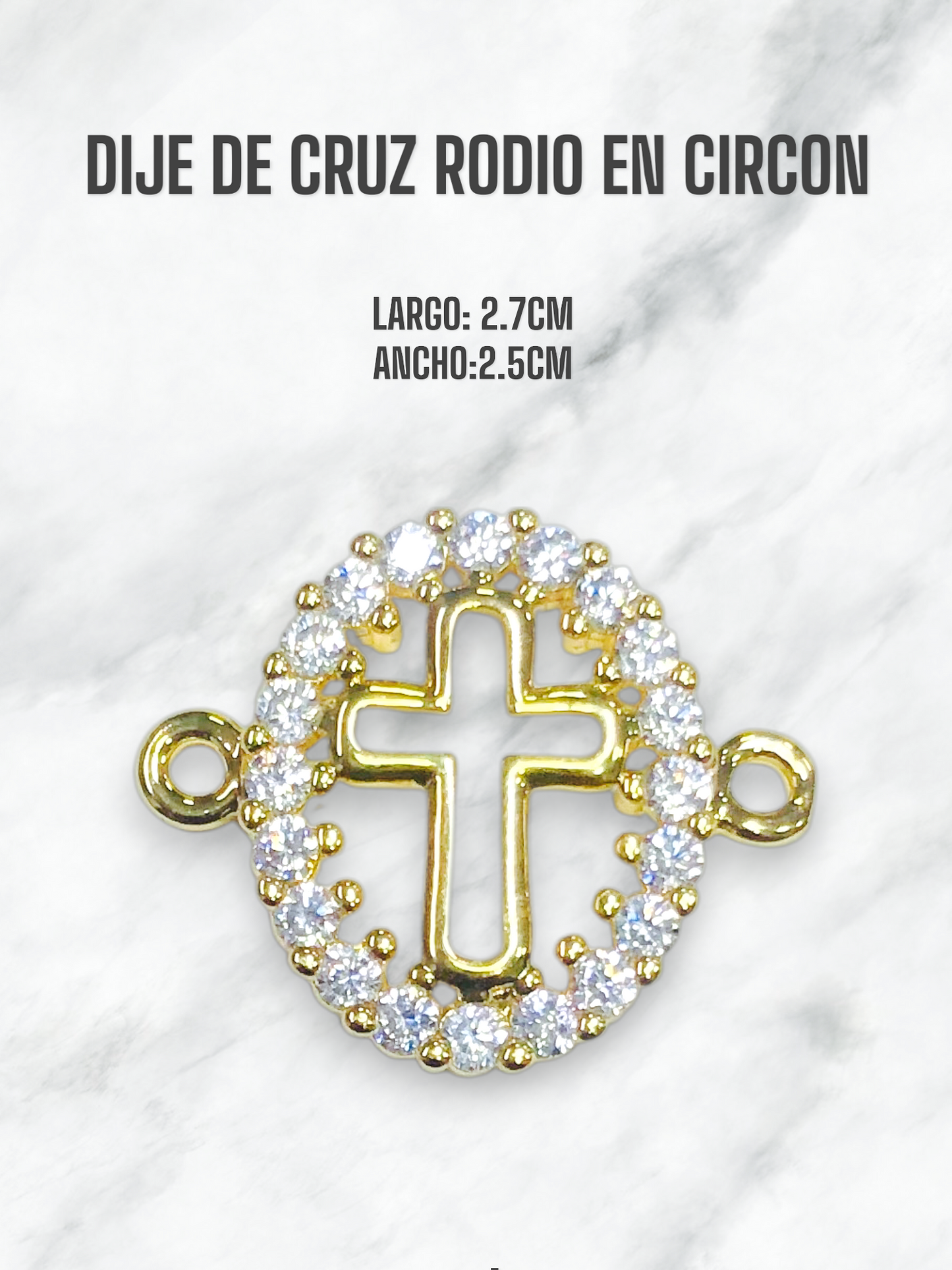 DIJE CRUZ RODIO CIRCON