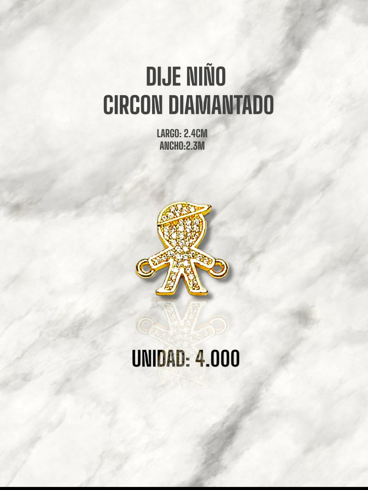 DIJE NIÑO CIRCON DIAMANTADO