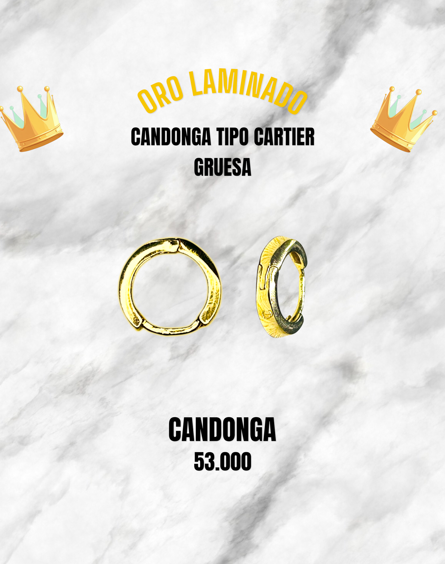 CANDONGA CLICK LISA DELGADA ORO LAMINADO
