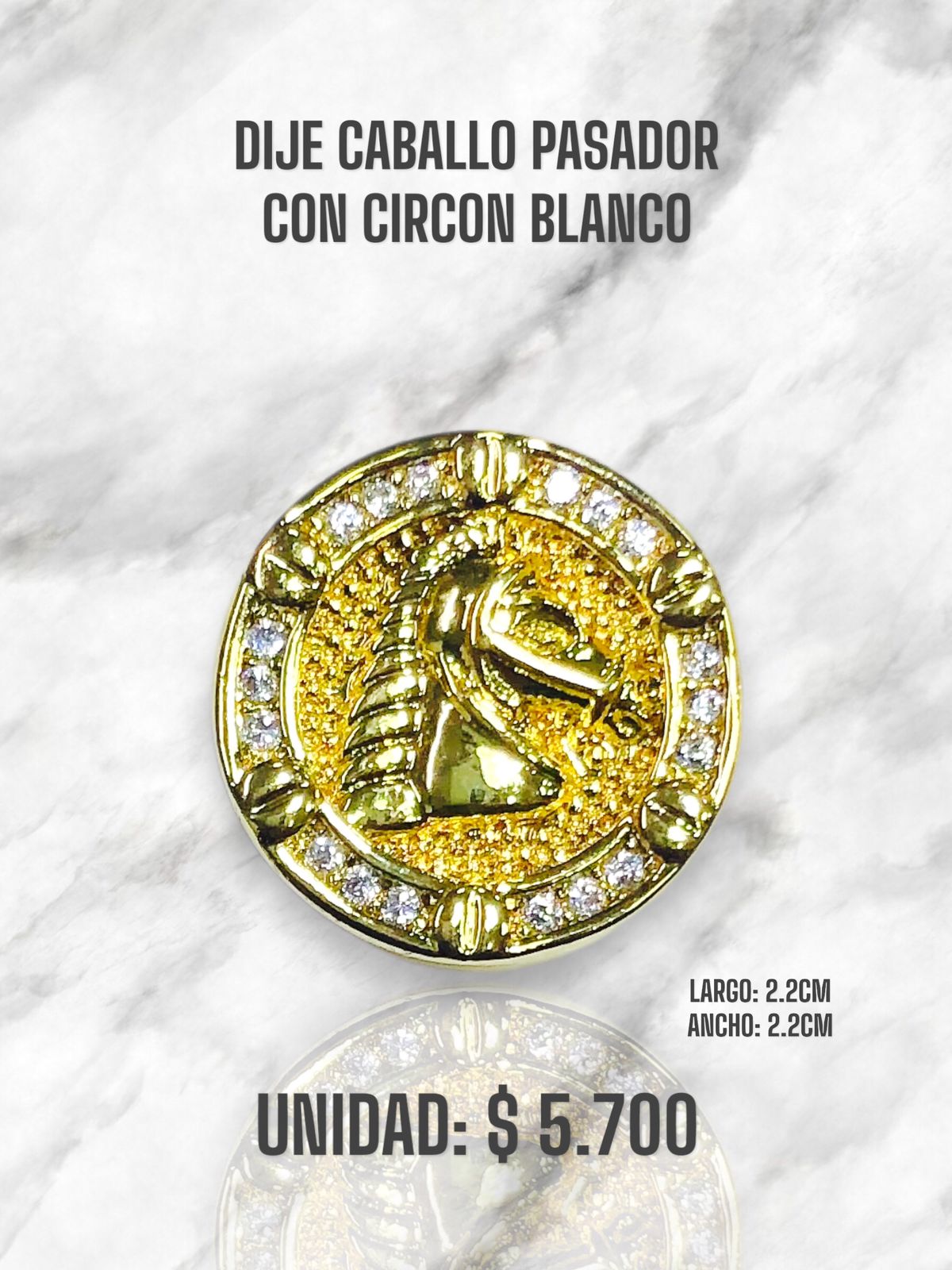DIJE PASANTE CABALLO CURCON RODIO