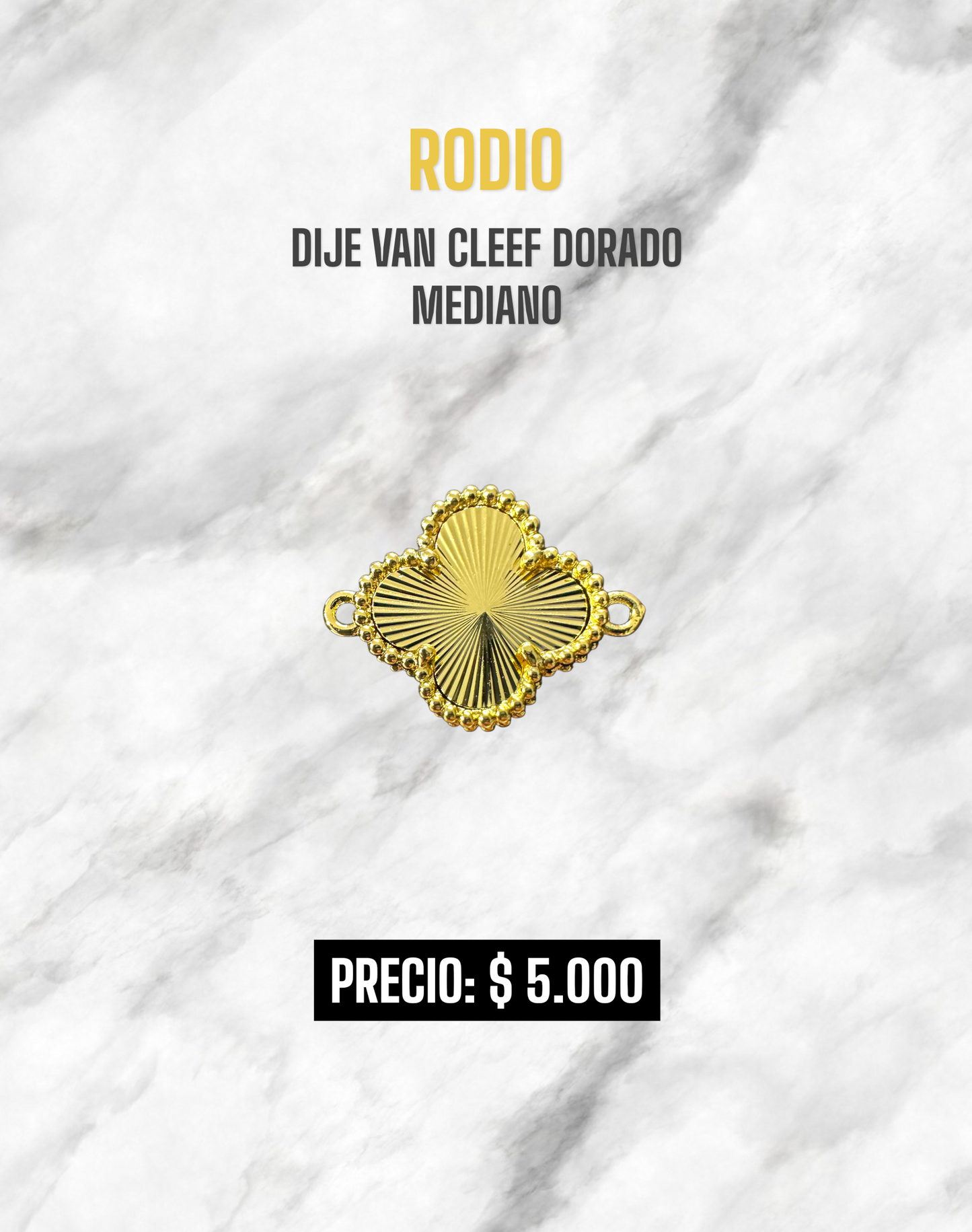 DIJE VAN CLEEF DORADO MEDIANO RODIO