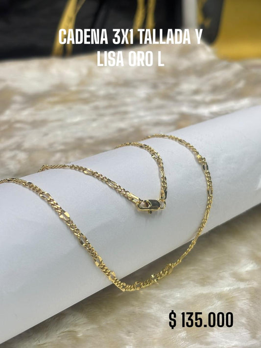 CADENA 3X1 TALLADA Y LISA