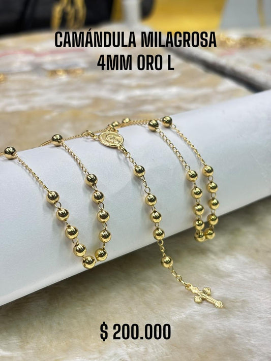 CAMÁNDULA MILAGROSA 4MM ORO L