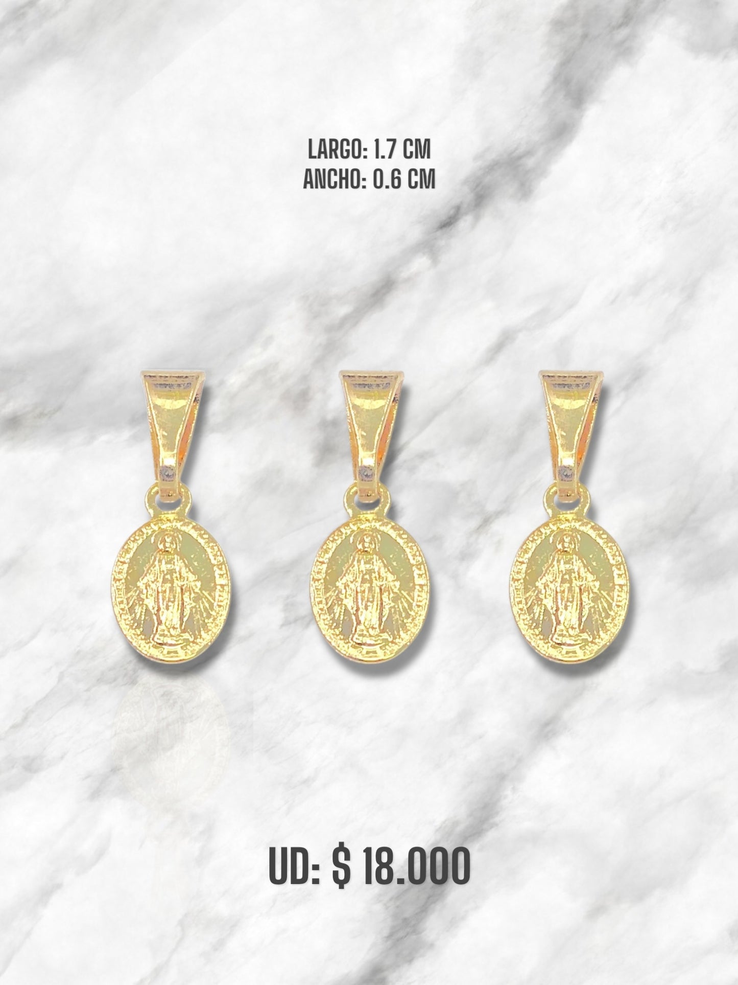 DIJE MILAGROSA ORO LAMINADO