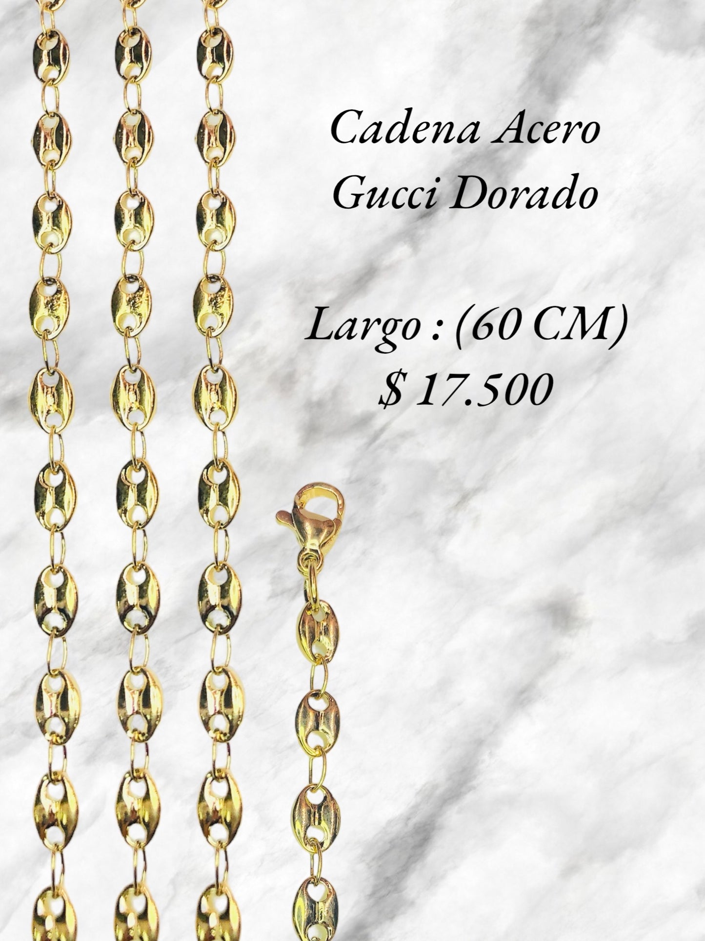 Cadena Gucci Acero Dorado