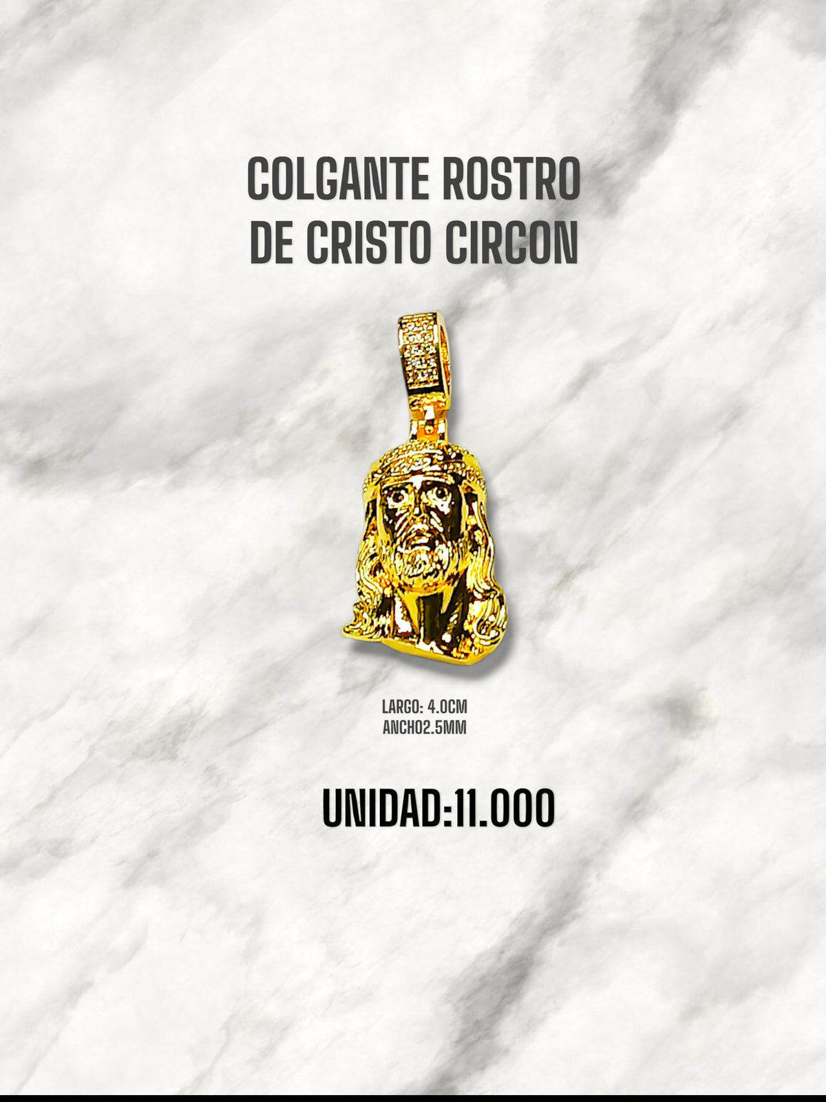 COLGANTE ROSTRO DE CRISTO CIRCON