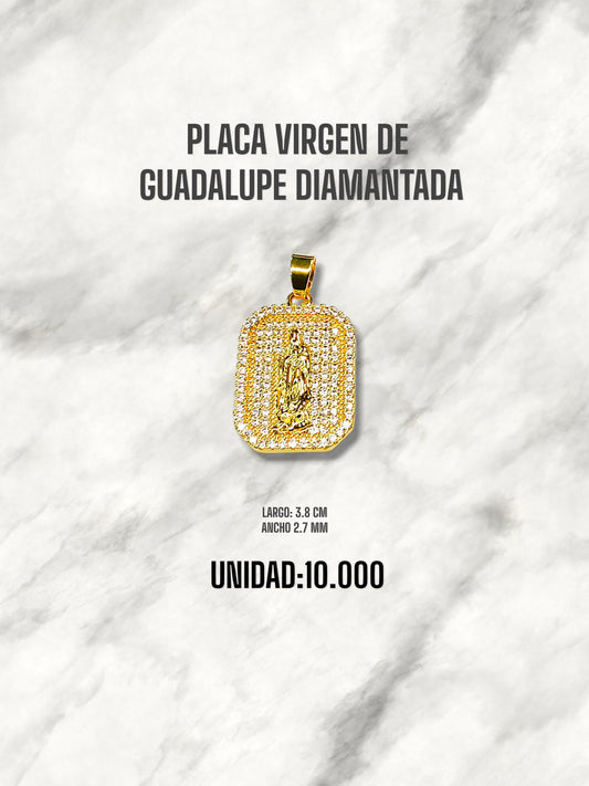 PLACA VIRGEN DE GUADALUPE DIAMANTADO
