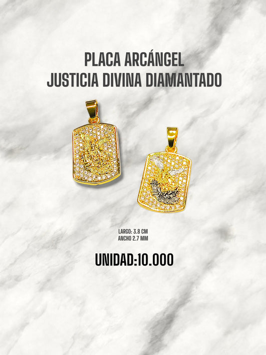 PLACA ARCÁNGEL JUSTICIA DIVINA DIAMANTADO