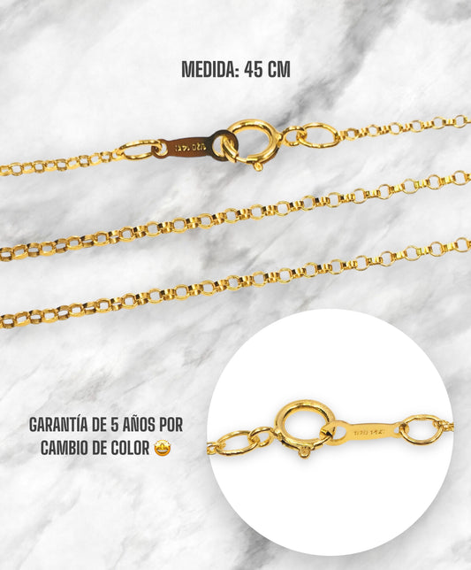 CADENA ROLON EN ORO LAMINADO