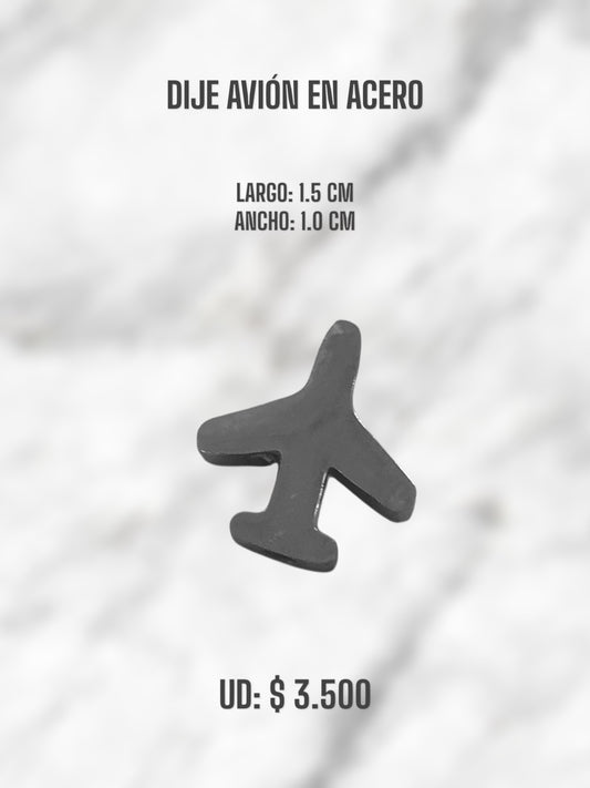 DIJE AVIÓN ACERO