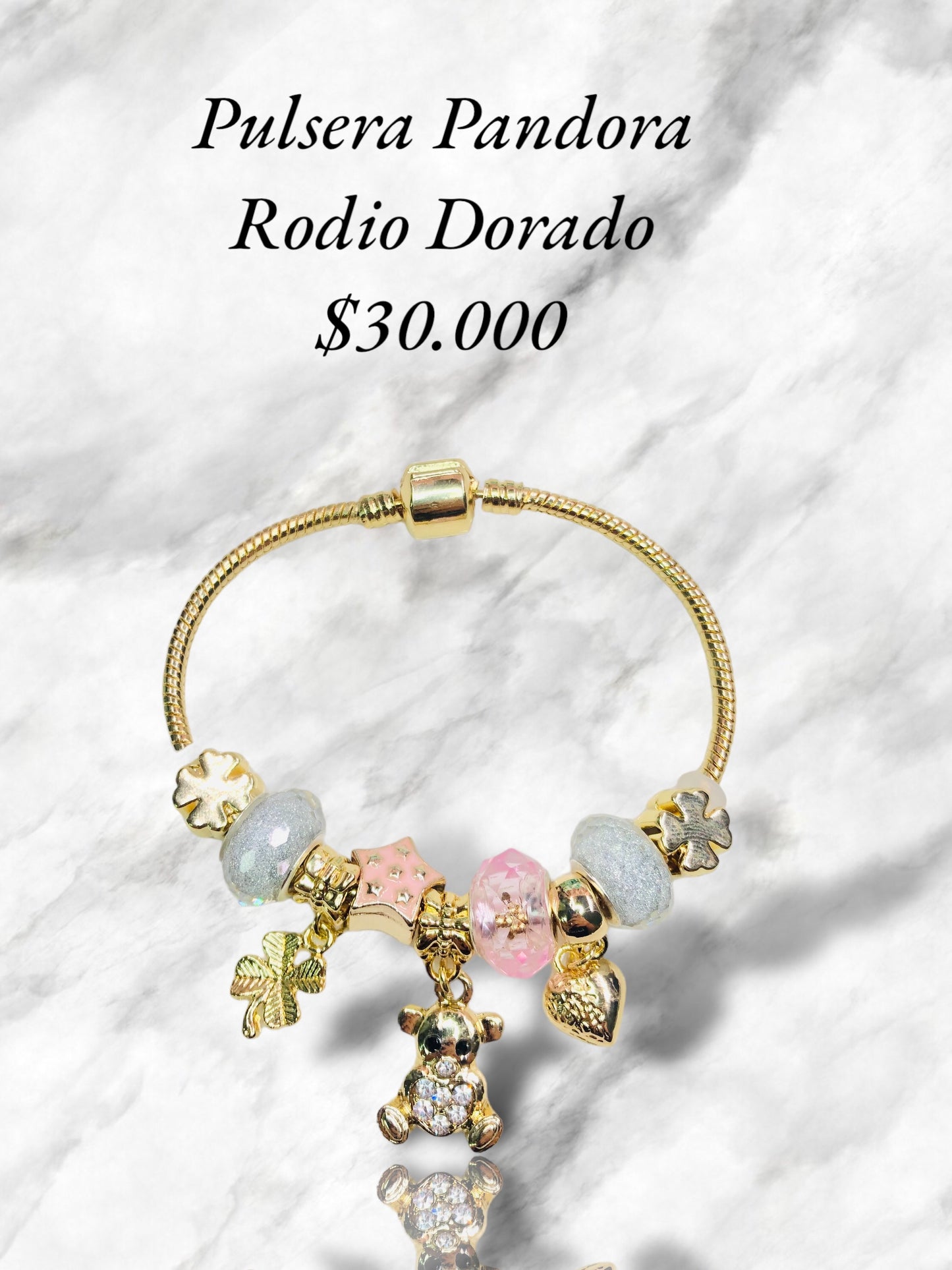 Pulsera Pandora en rodio