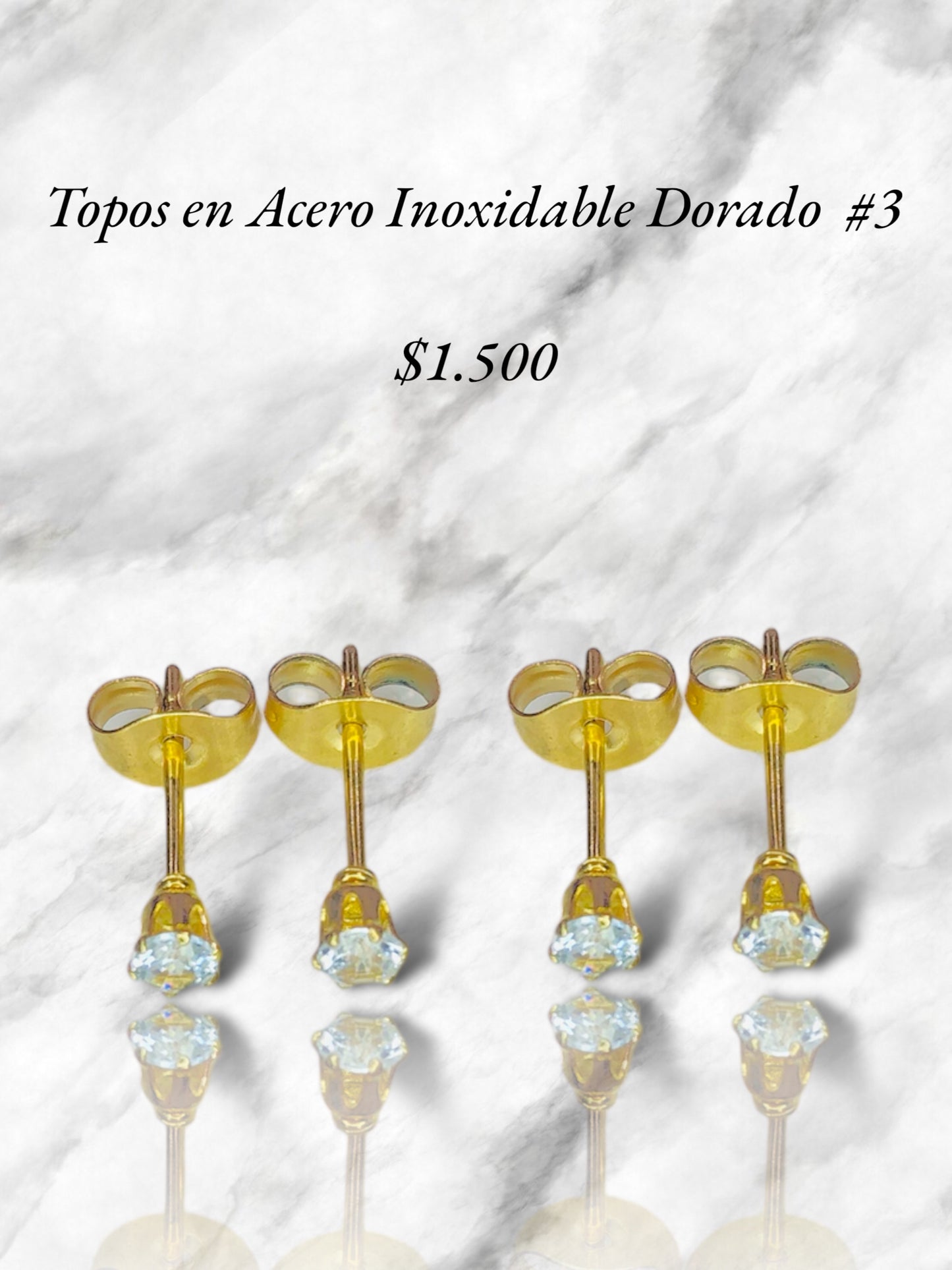 Topos en Acero Inoxidable Dorado