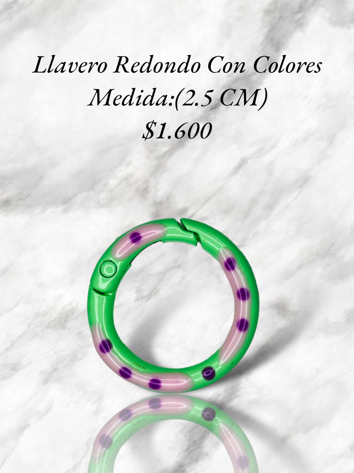 Llavero Redondo Con Colores