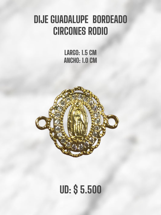 DIJE GUADALUPE BORDEADO CIRCONES