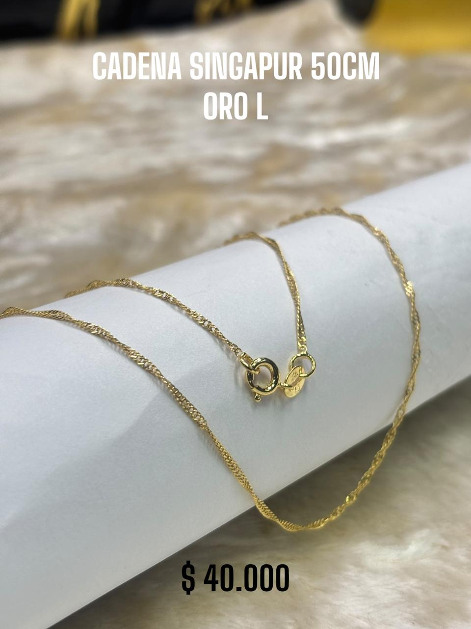 CADENA SINGAPUR 50CM ORO L