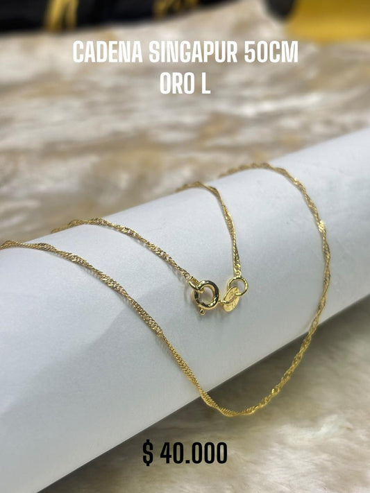 CADENA SINGAPUR 50CM ORO L