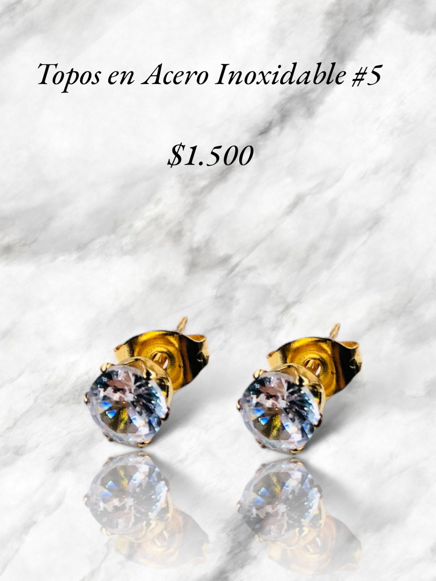 Topos en Acero Inoxidable Dorado