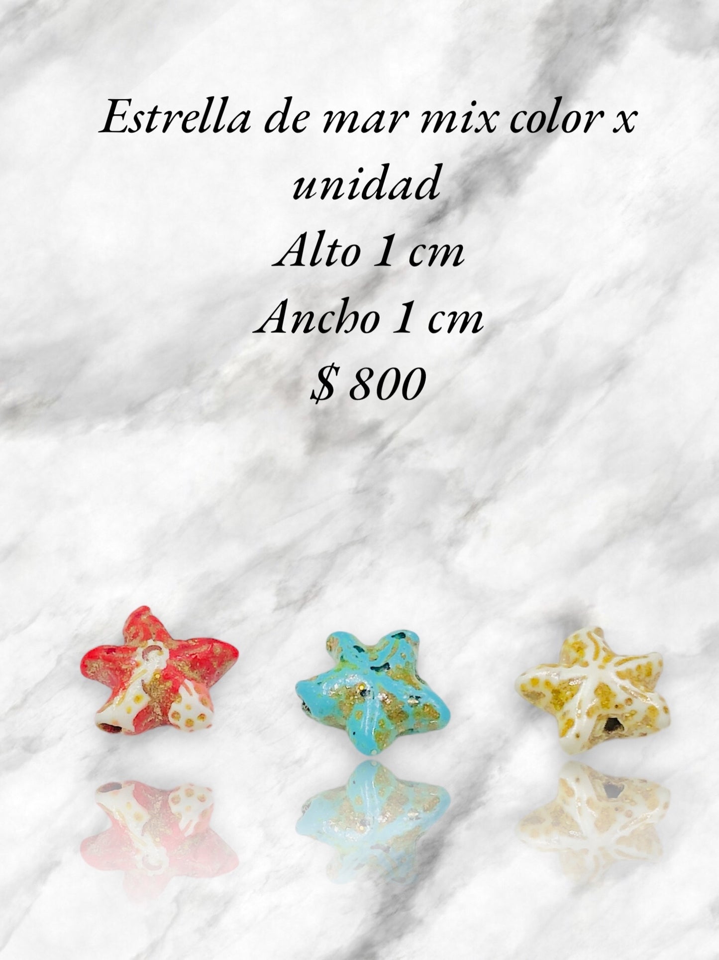 Estrellas de mar en resina x unidad