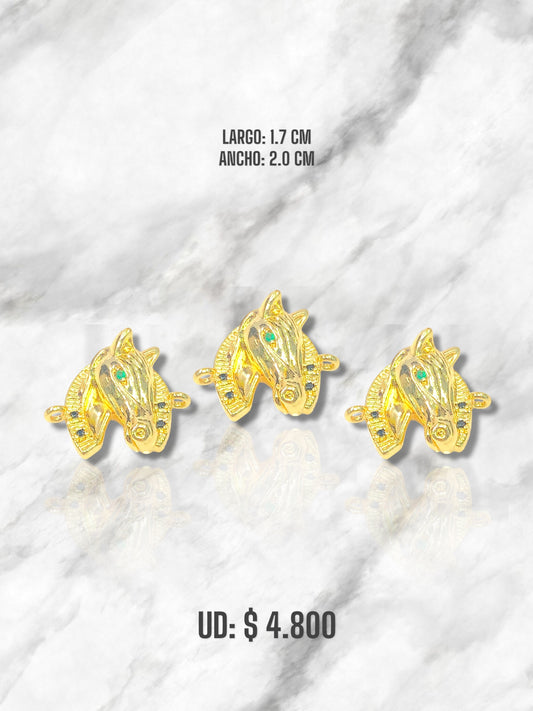 DIJE CABALLO PULSERA RODIO